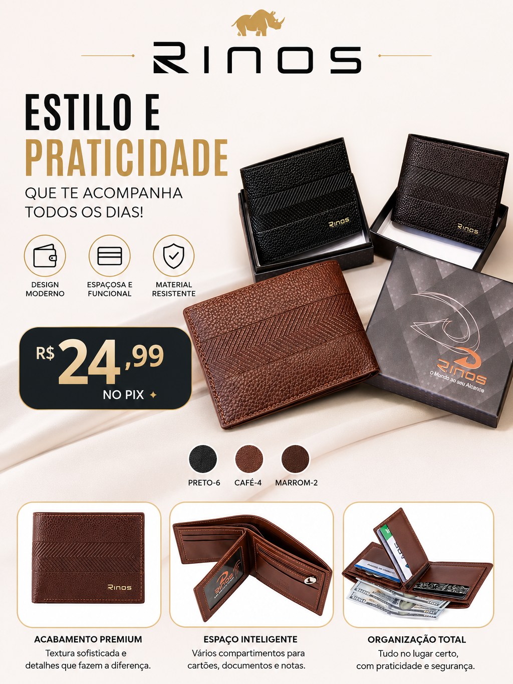 Carteira Masculina Rinos N° 2