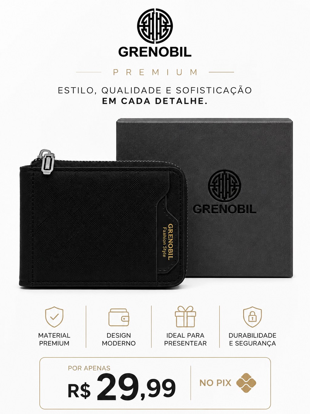 Carteira Masculina Grenobil Linha Premium