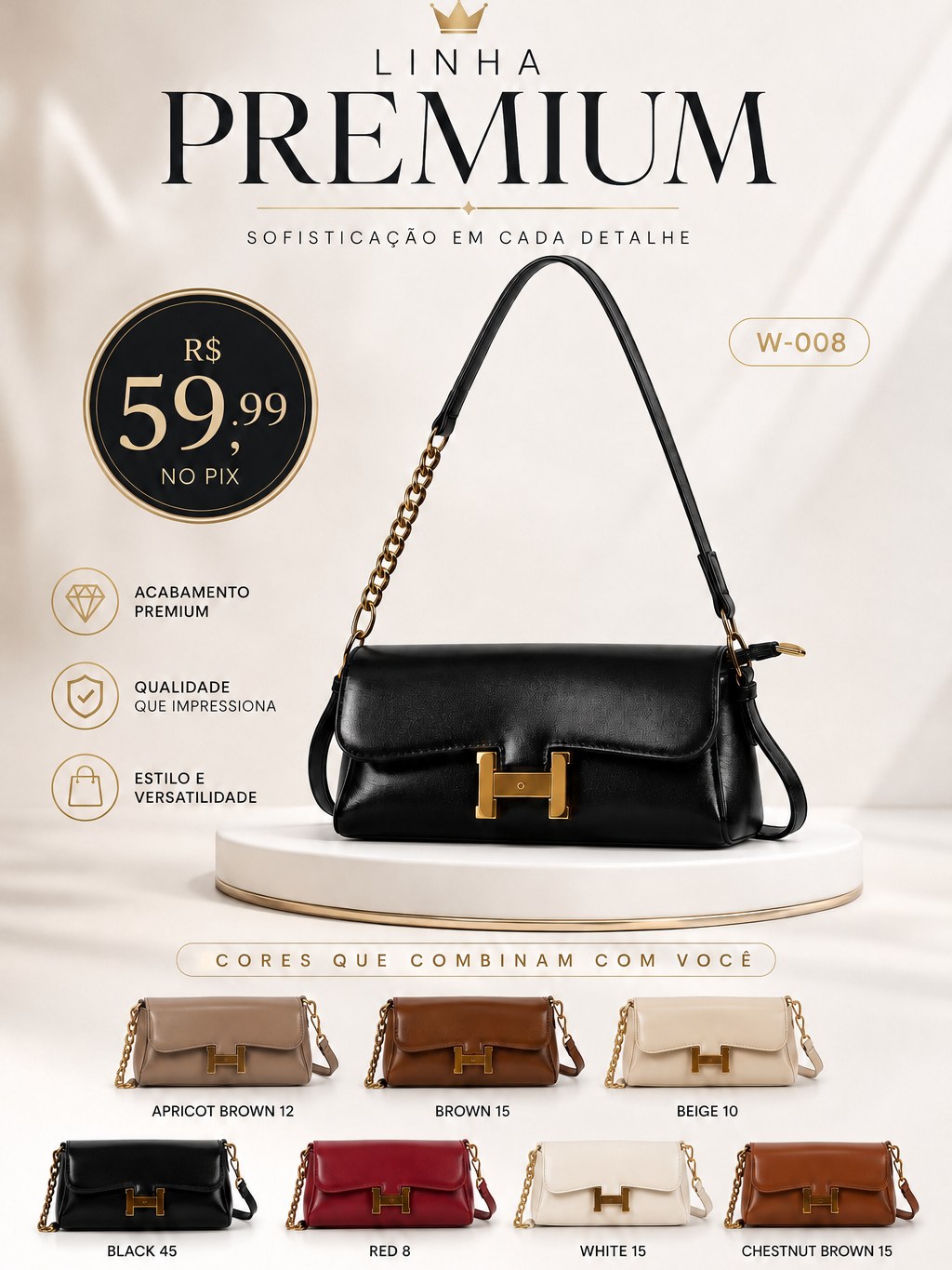 Bolsa Baguete Premium