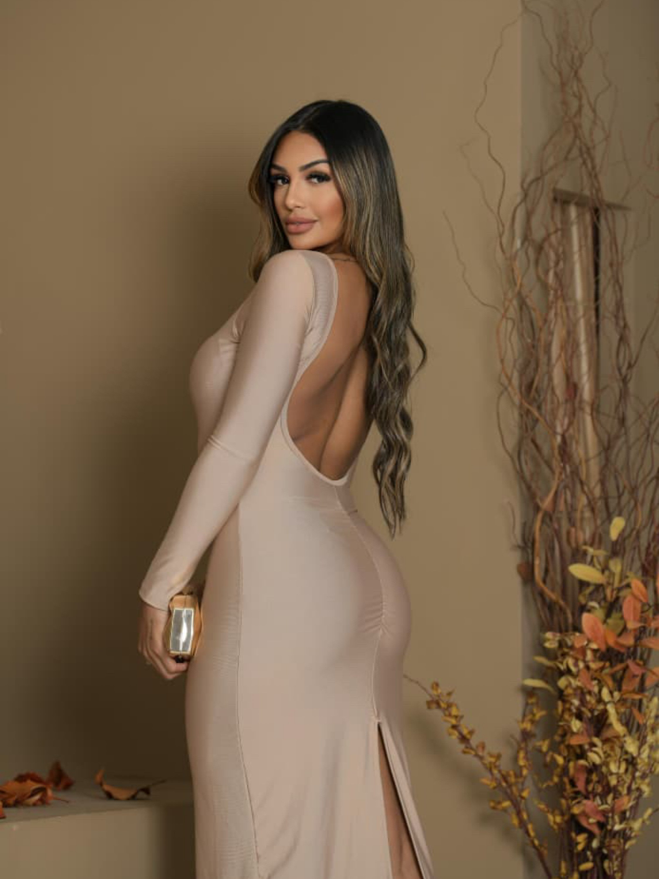Vestido Bela Costas Nuas Feminino