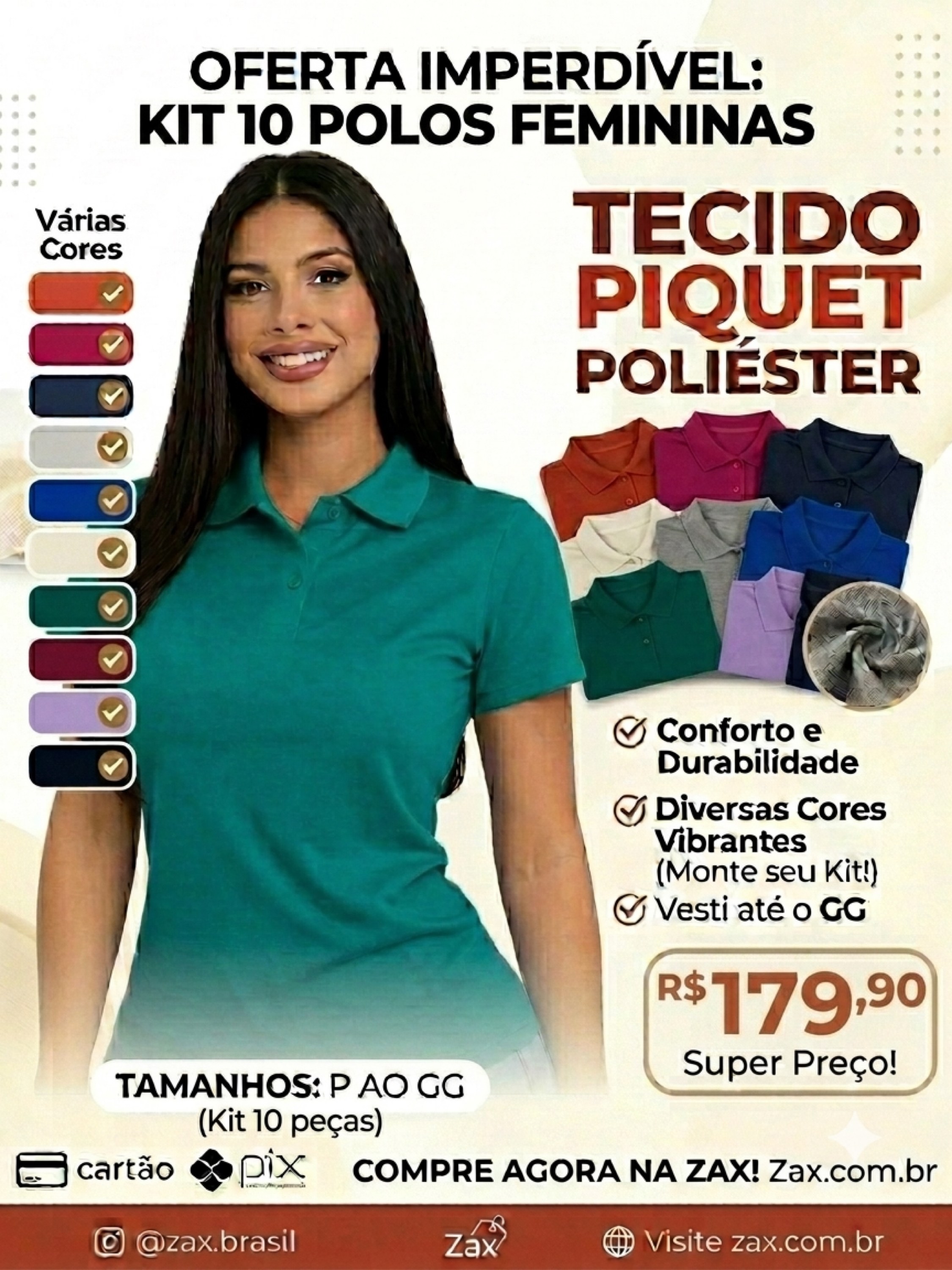 Kit 10 polos feminina ( super preço )