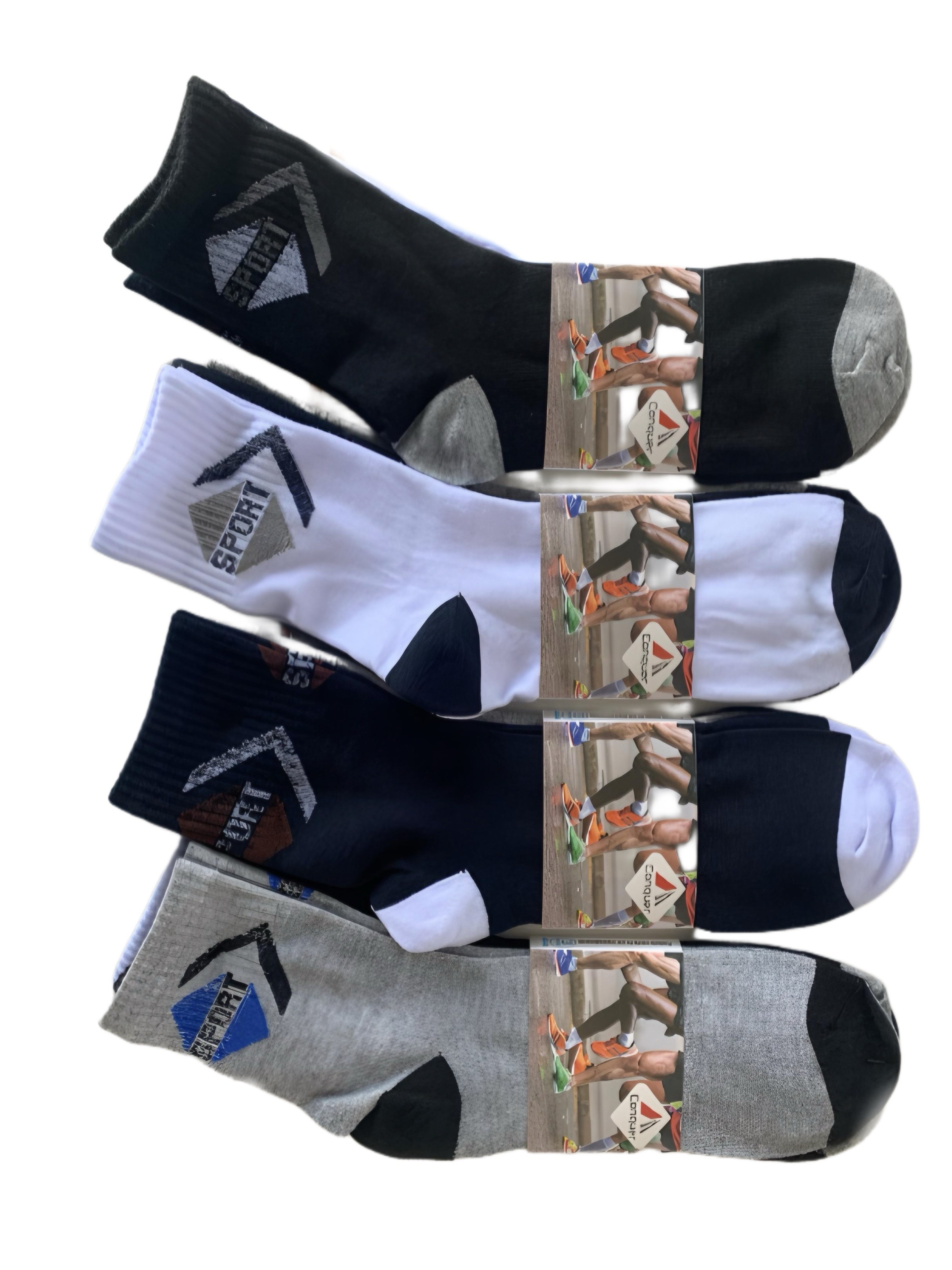 MEIA CANO ALTO MASCULINA 500 PARES ATACADO