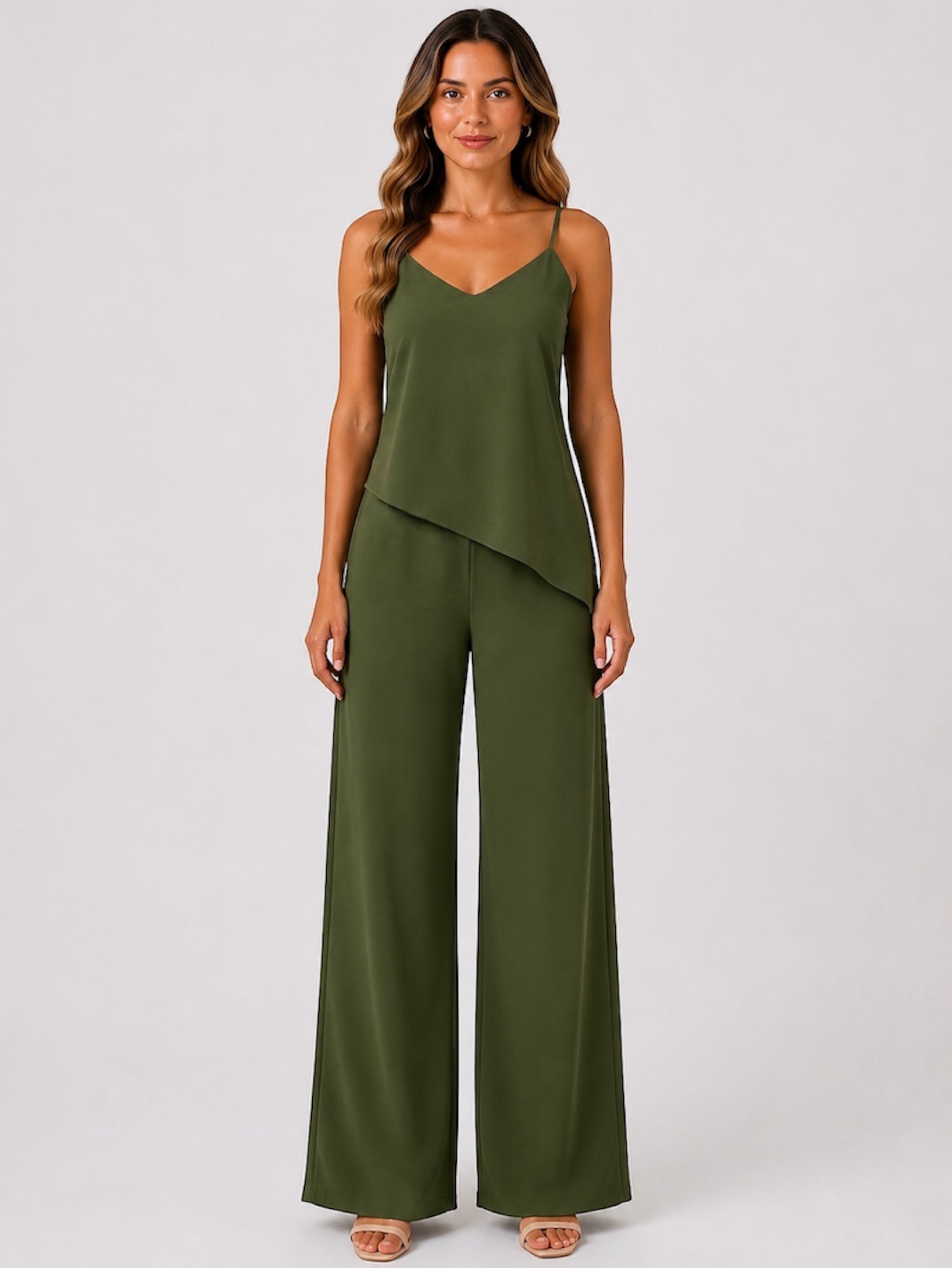 Conjunto Pantalona Alfaiataria Regata Assimétrica Elegance