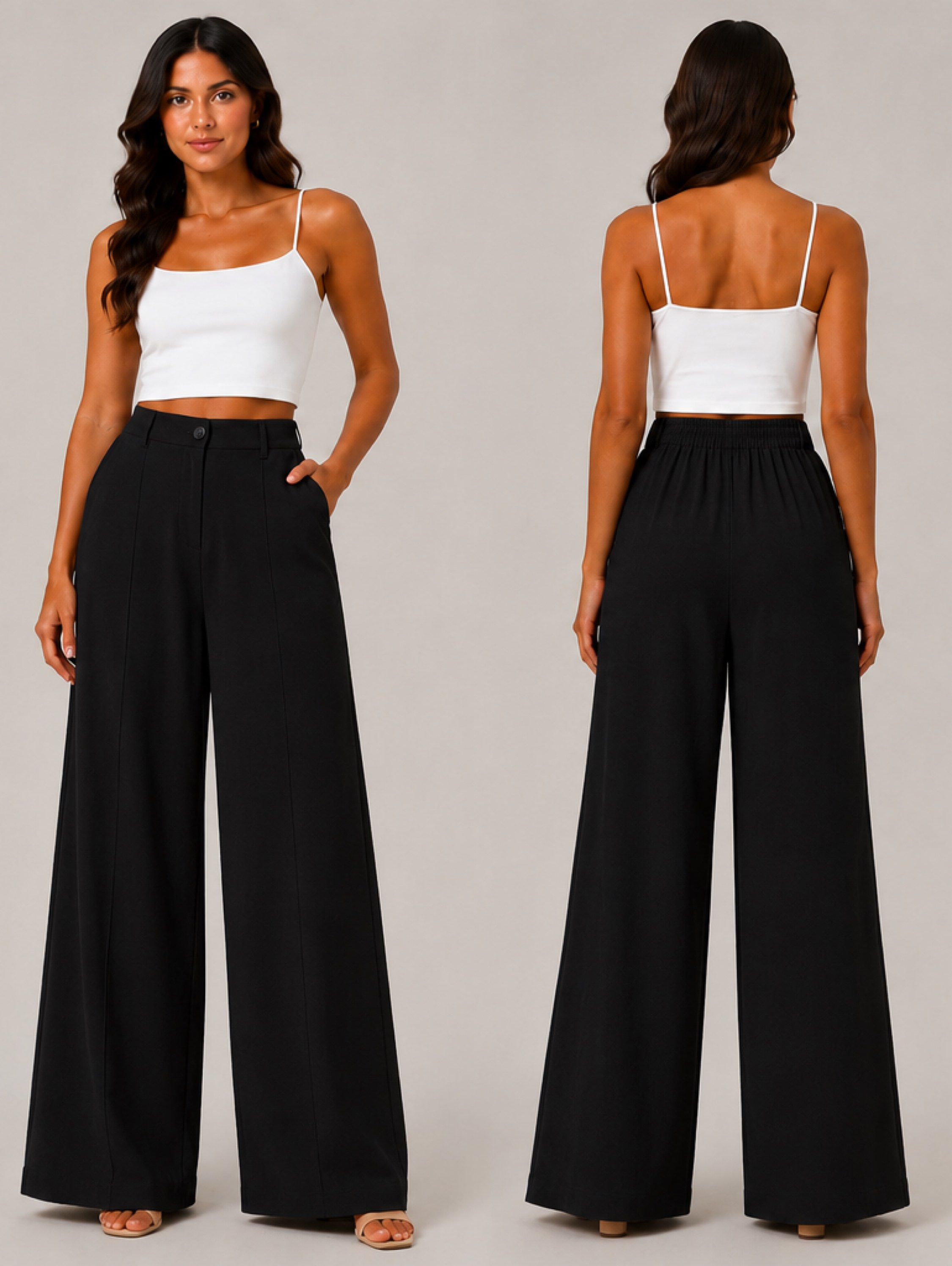 Calça Pantalona Alfaiataria Elegance Premium Feminina #334