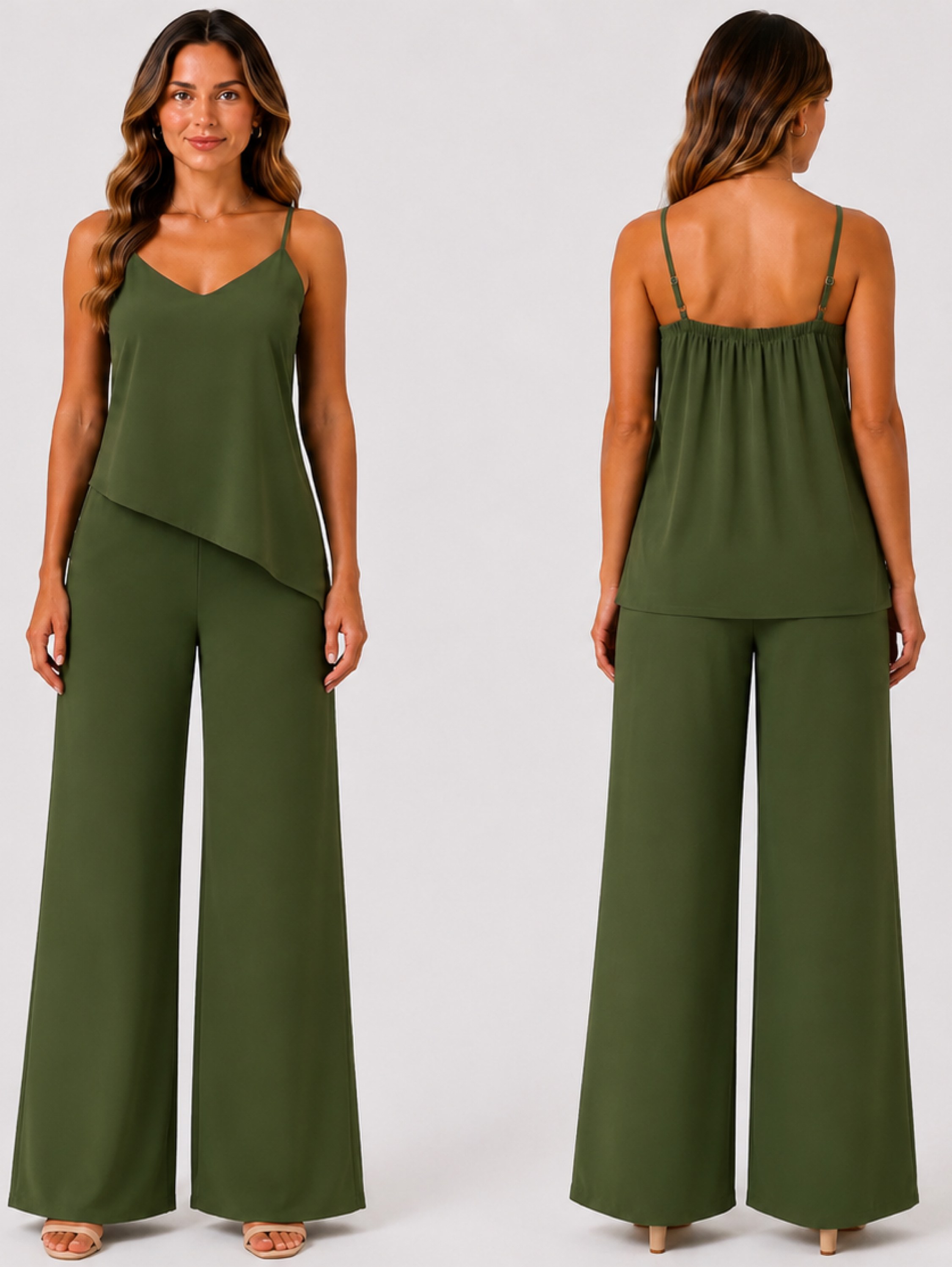 Conjunto Pantalona Alfaiataria Regata Assimétrica Elegance