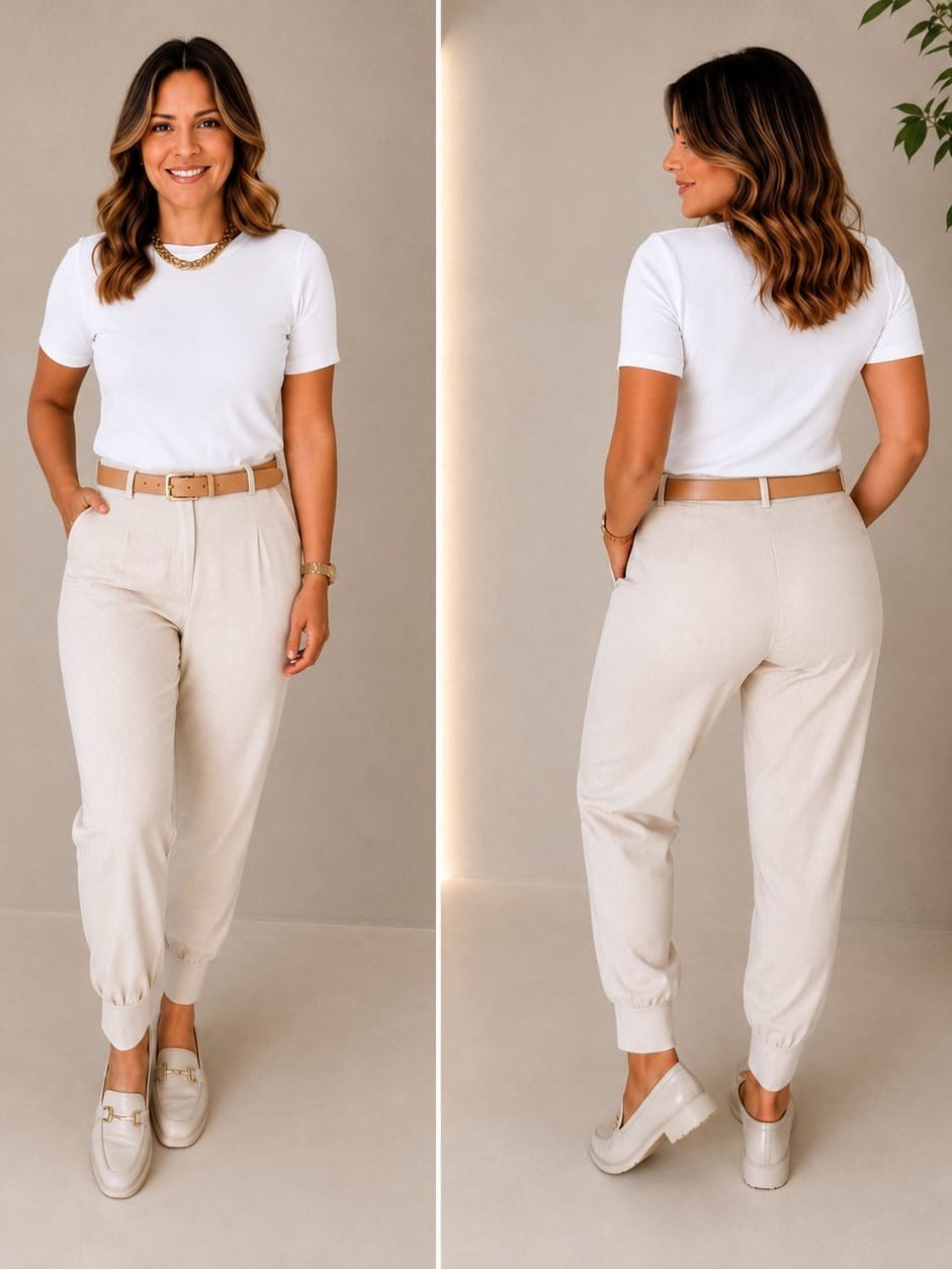 Calça Jogger Linho Premium Feminina Conforto e Elegância