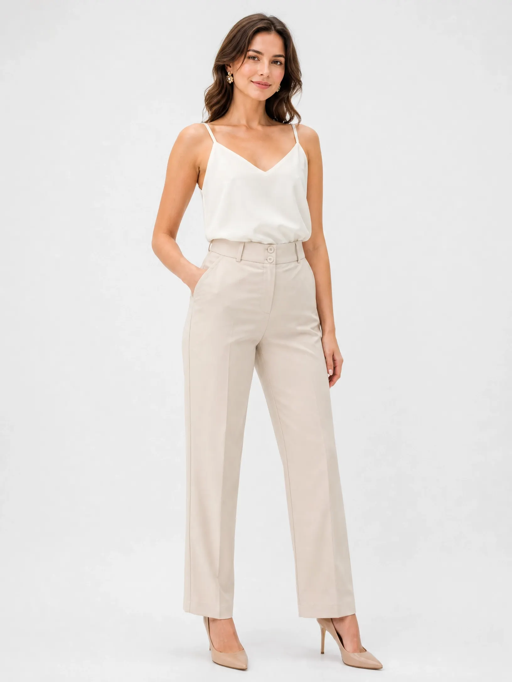 Calça Reta  em Linho Premium Casual.