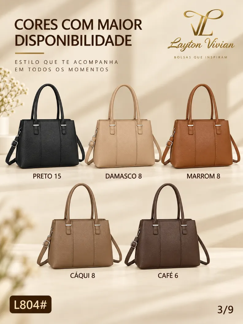 Bolsa Feminina [L804#] Grande de Ombro e Transversal