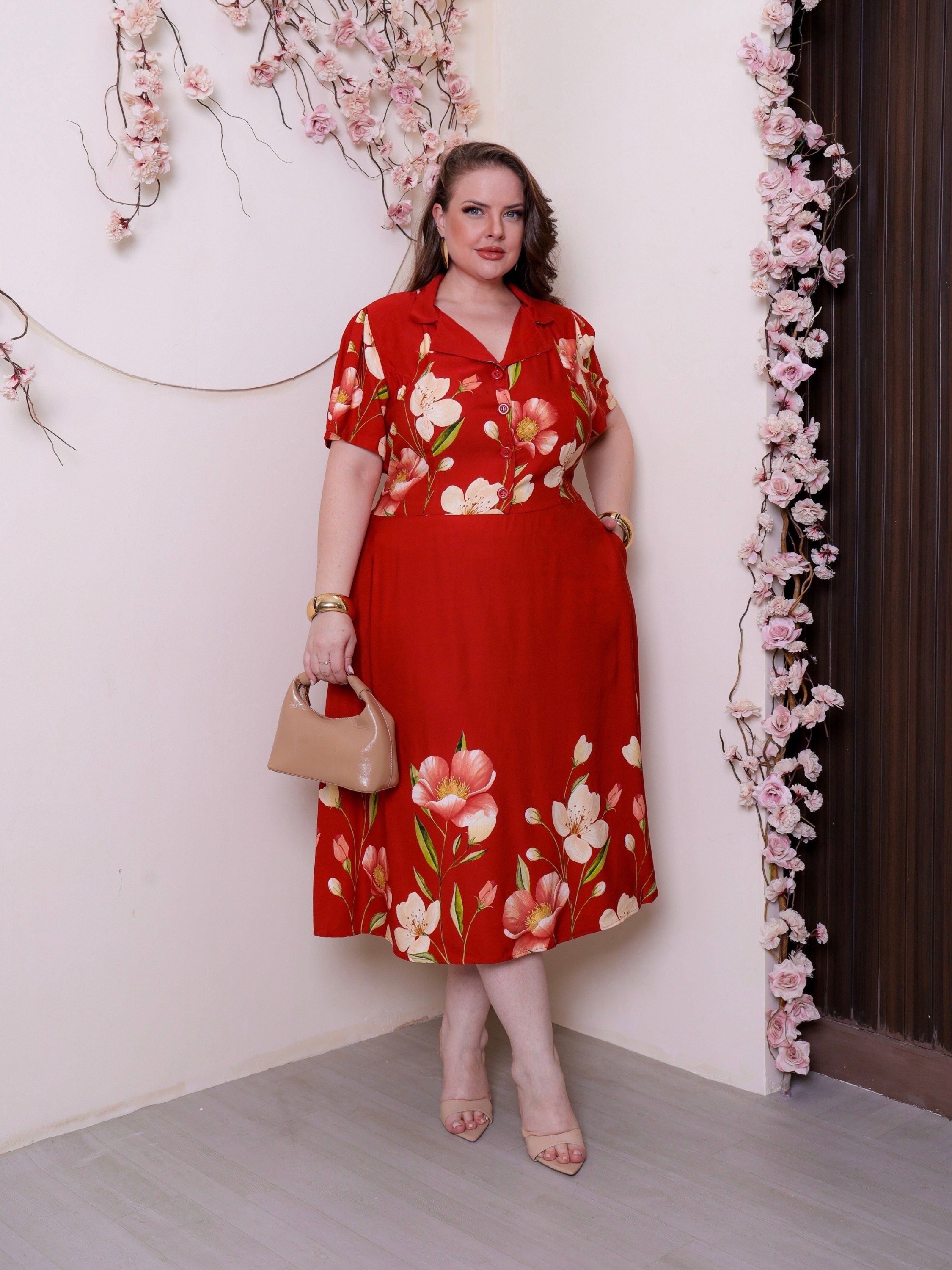 Vestido Camisa com Bolso