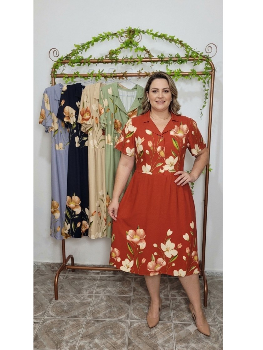 Vestido Camisa com Bolso