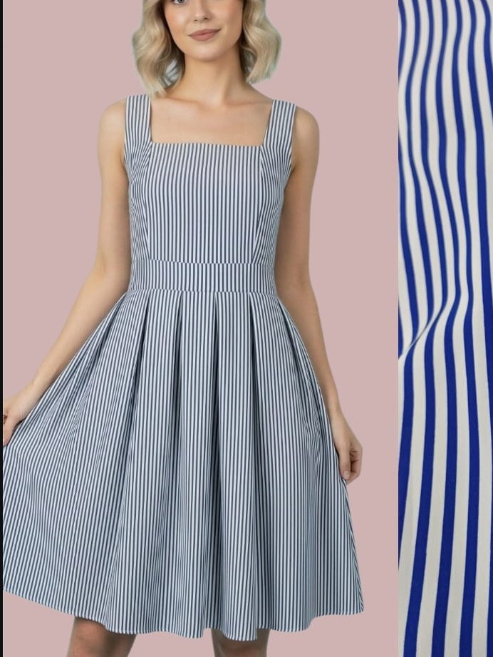 vestido listrado