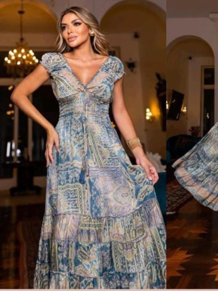 Vestido indiano seda