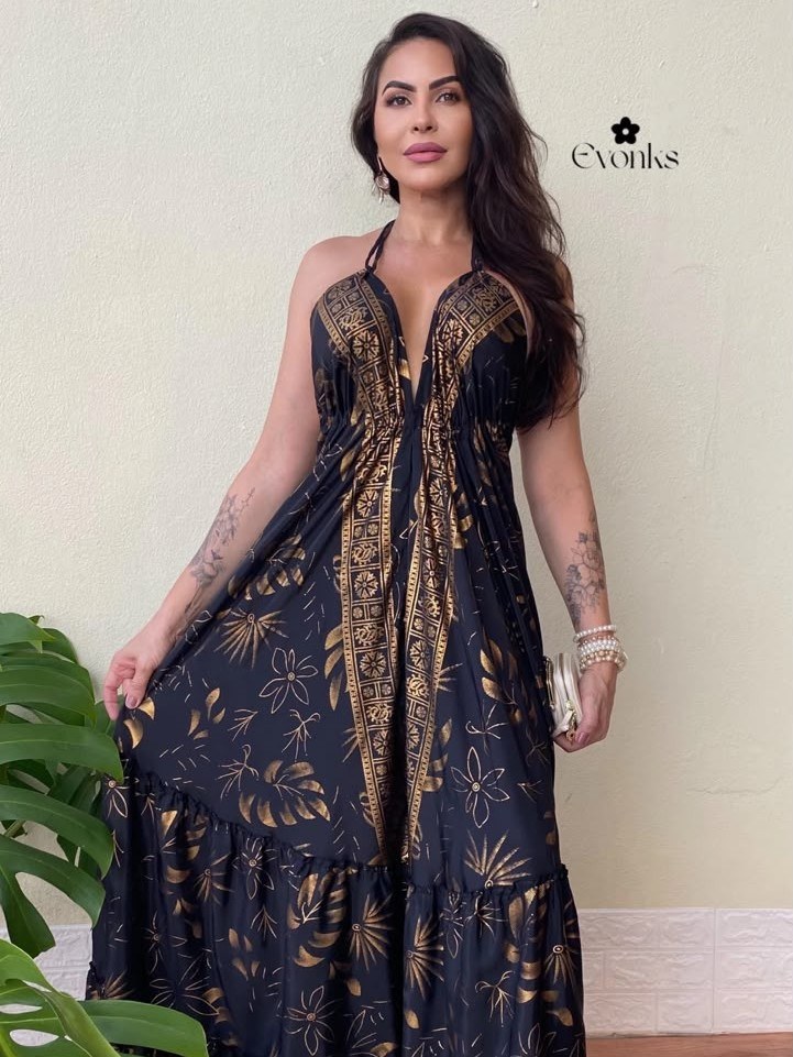 Vestido indiano seda