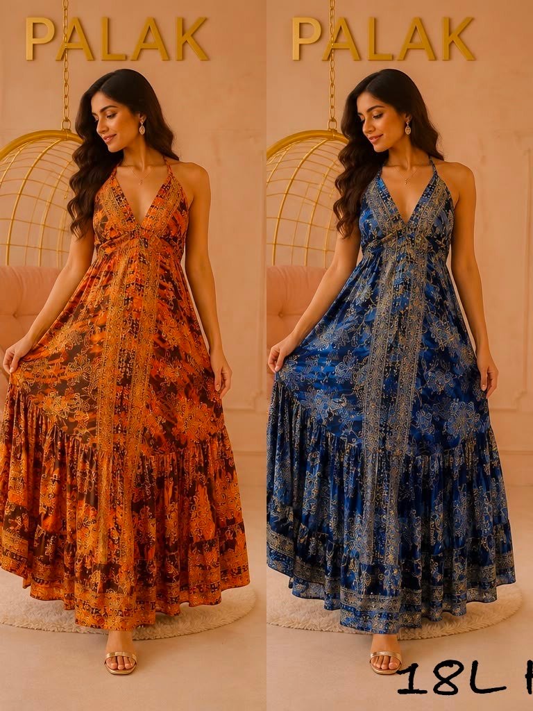 Vestido seda indiana