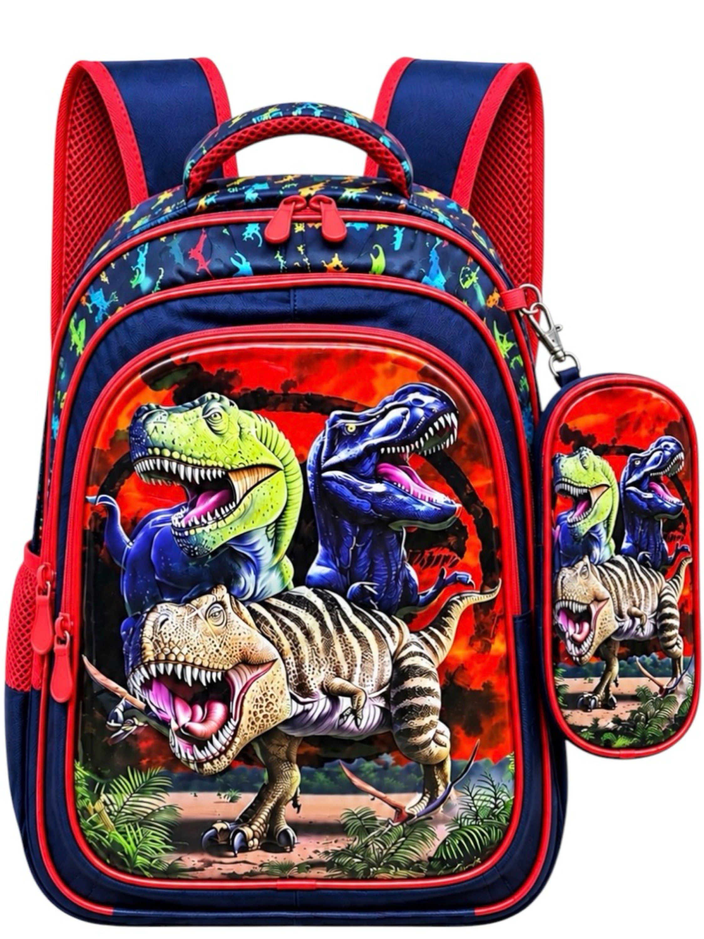 Mochila Infantil Meninos Escolar Dezenho Em 3D Em Relevo