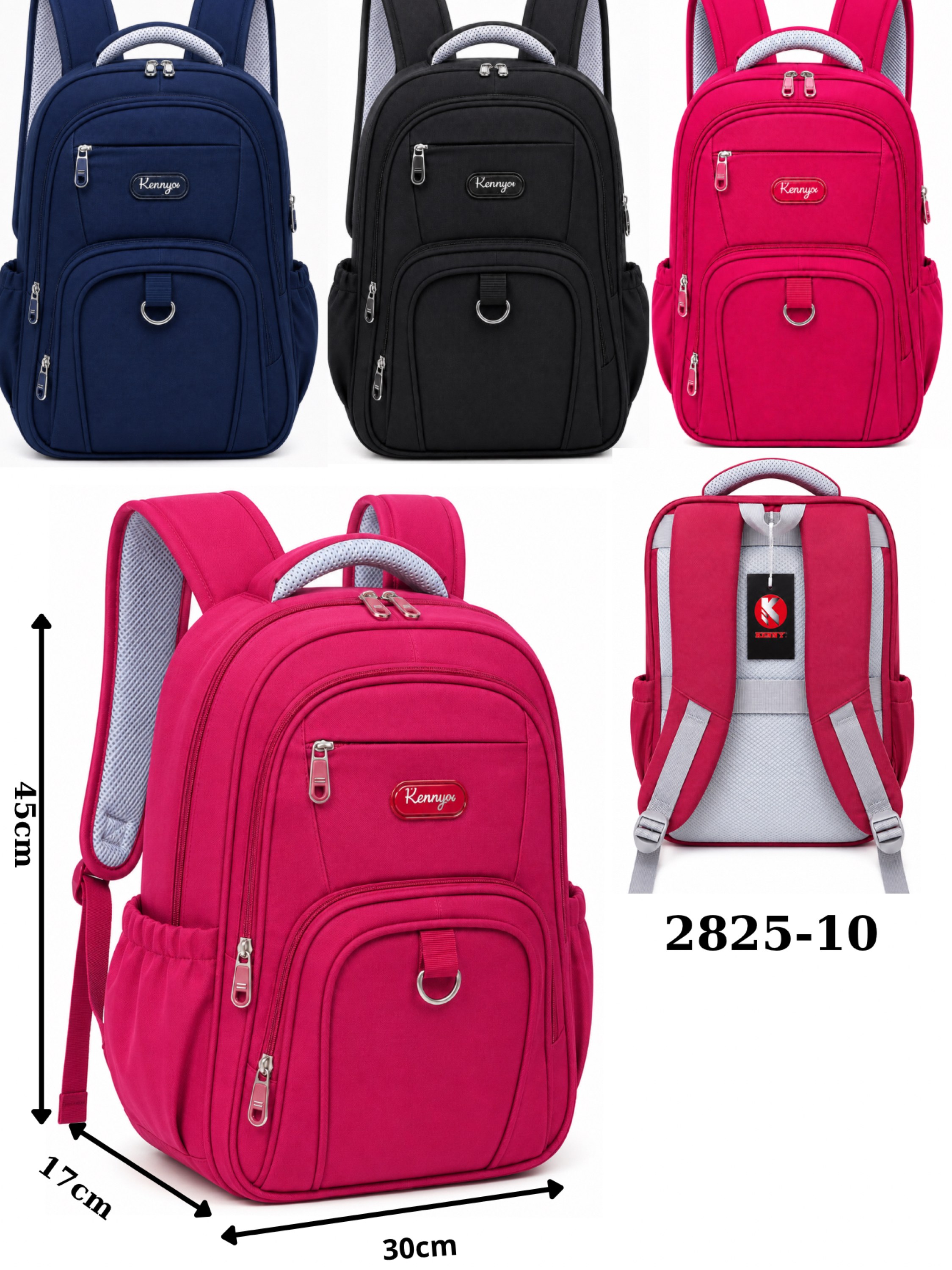 Mochila Kennyx Feminina Escolar Reforçada Para Notebook