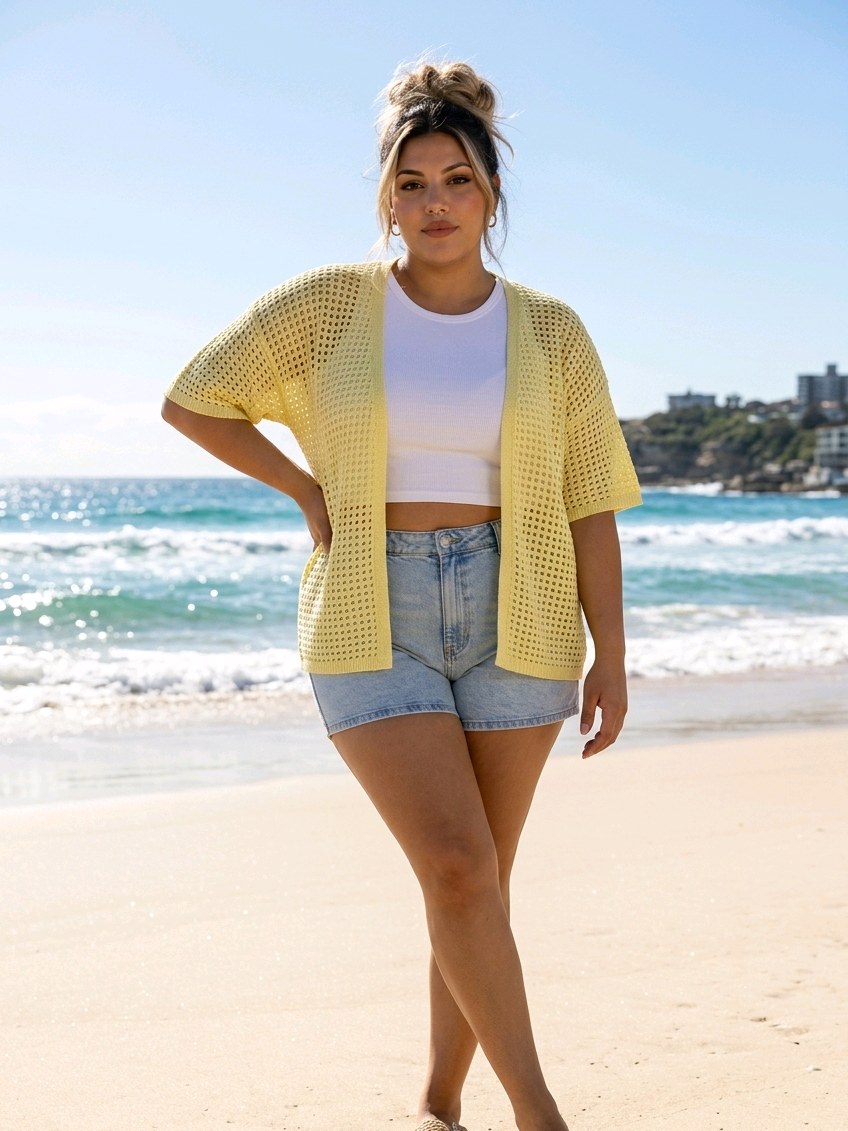 BLUSA DE PRAIÁ TRICOT TURIM VERAO MODA FEMININA
