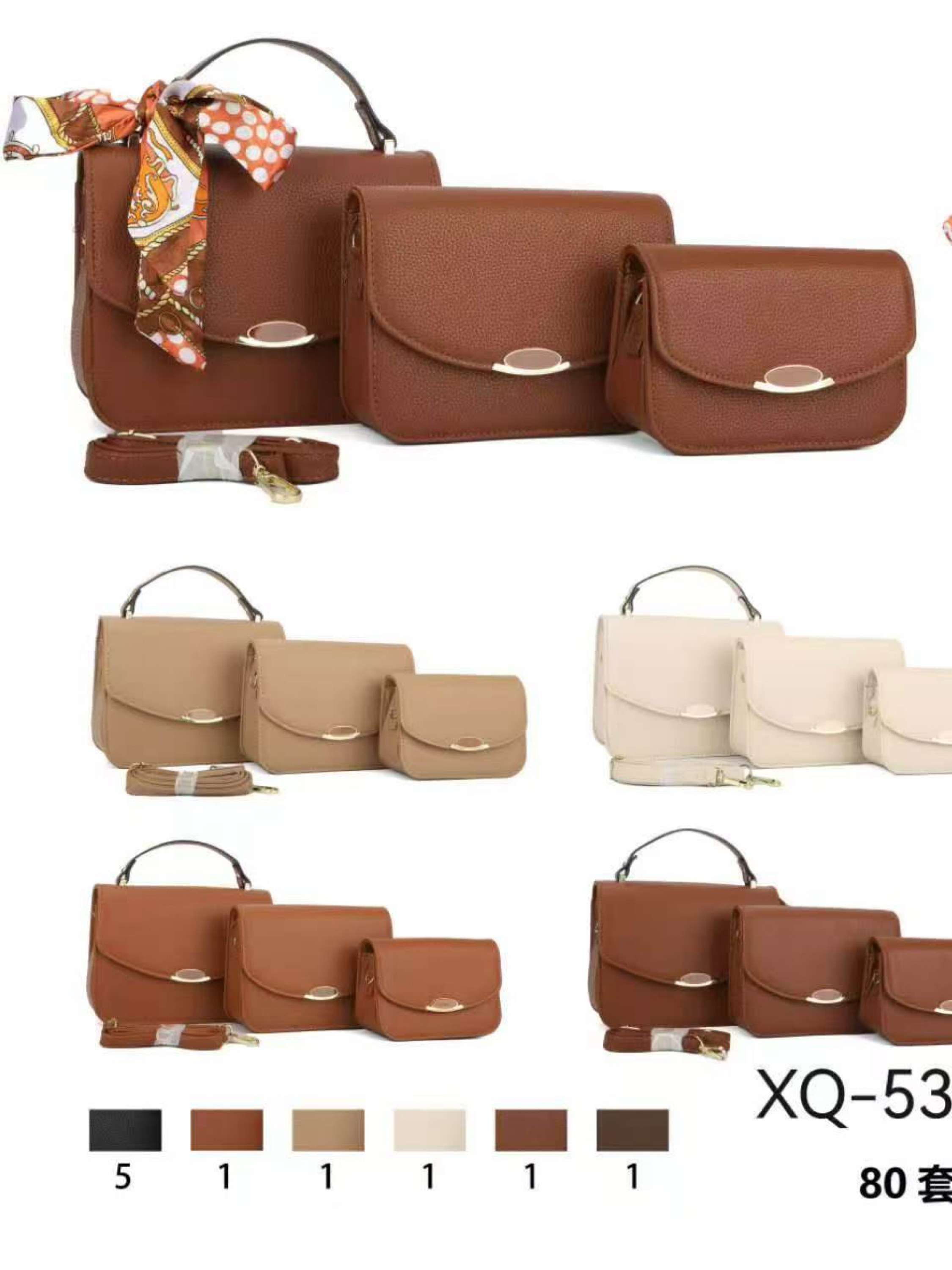 Bolsa feminina kit3 5332