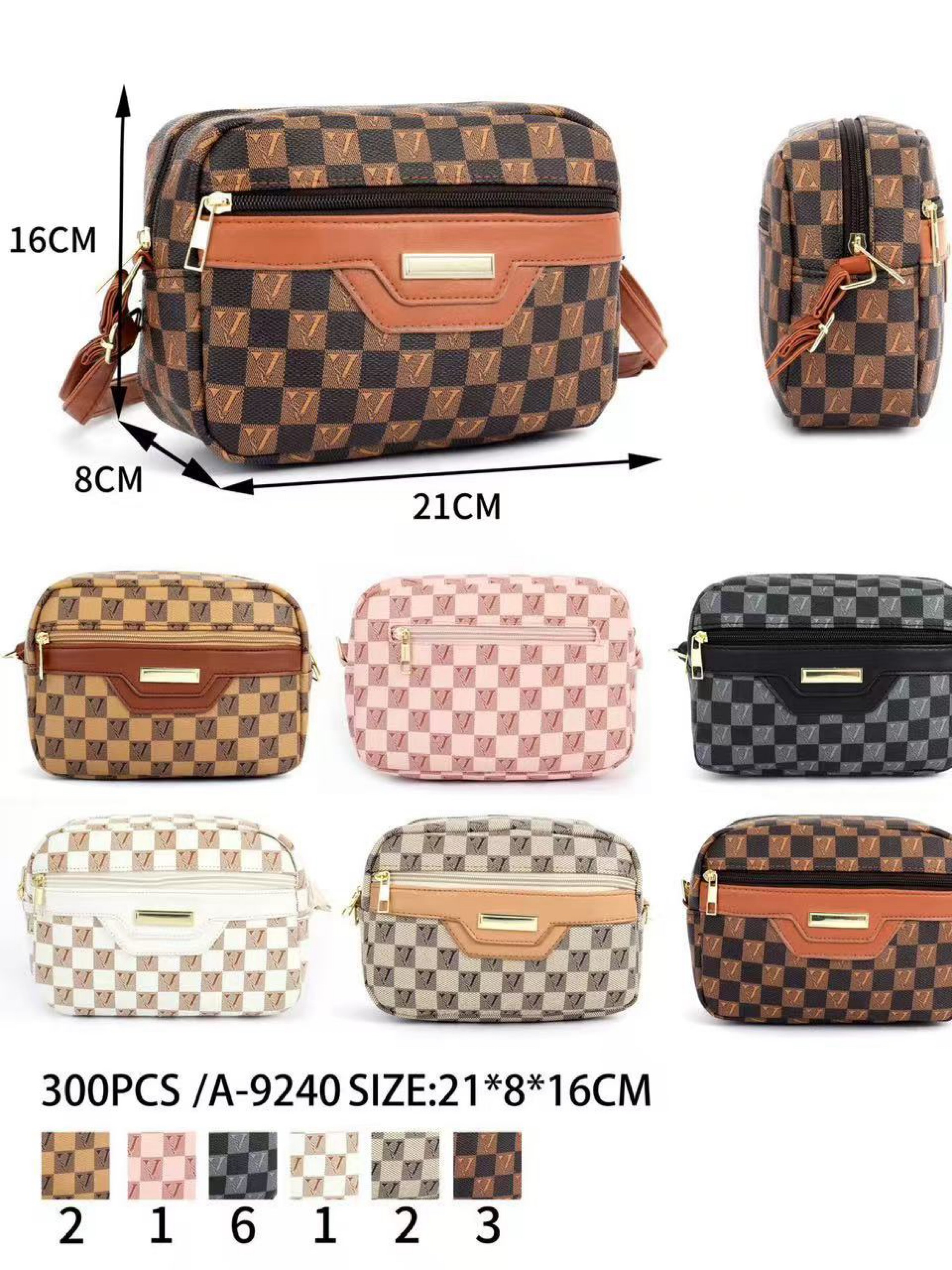 Bolsa feminina kit com 15 pc 9240