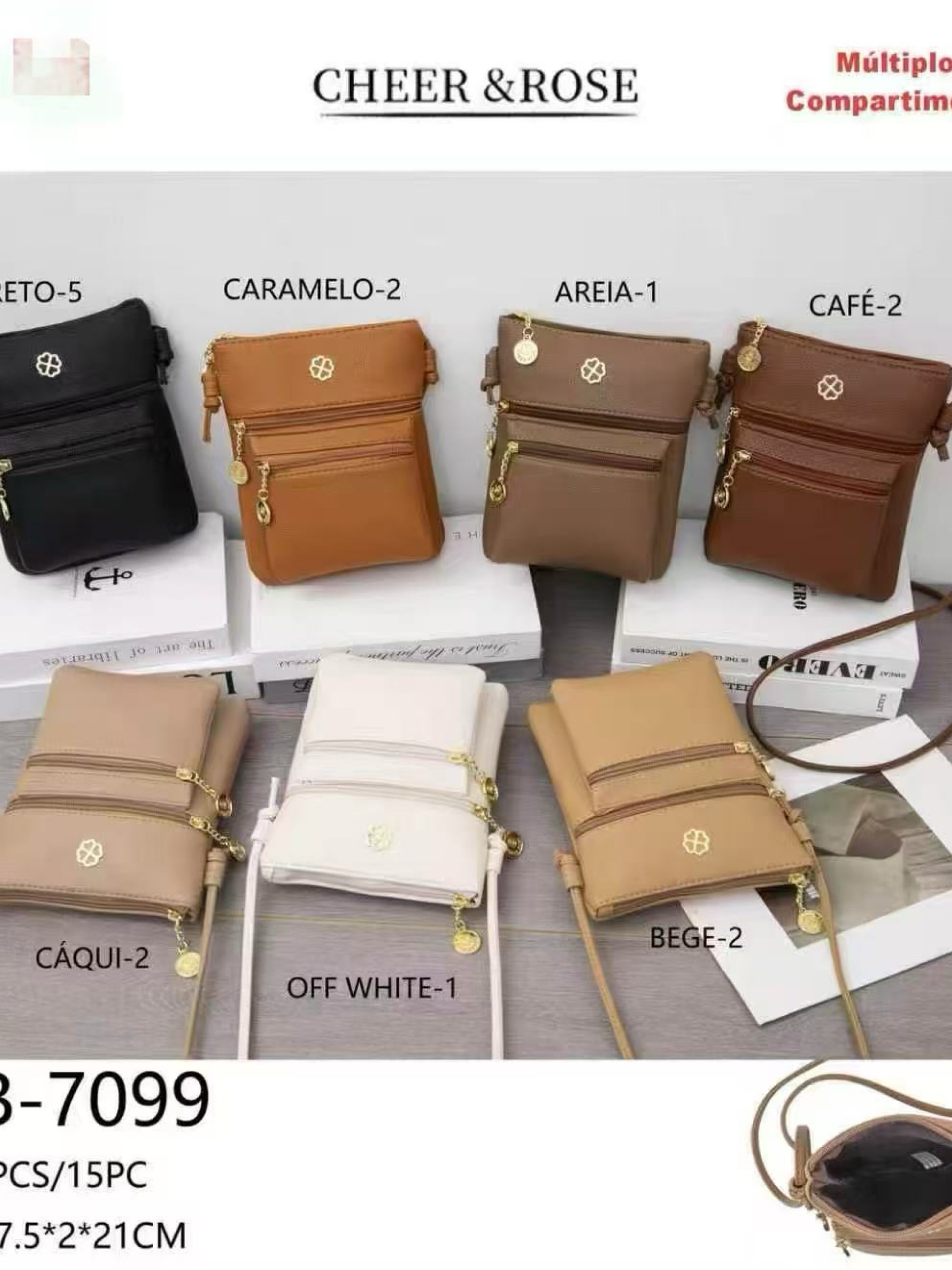 Bolsa feminina kit com 15 pc 7099