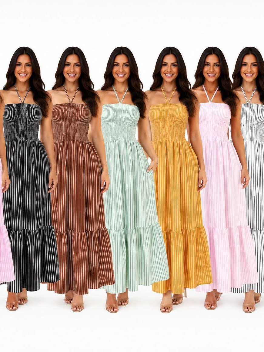 Vestido Longo Listra (Modelo Verão)