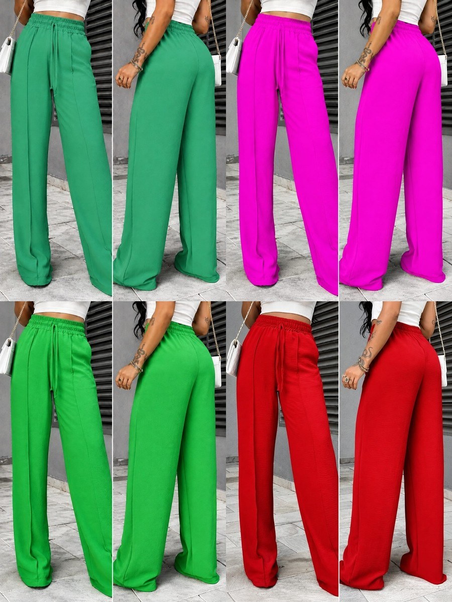 Kit de 4 Peças de Calça Pantalona Femenina Básica