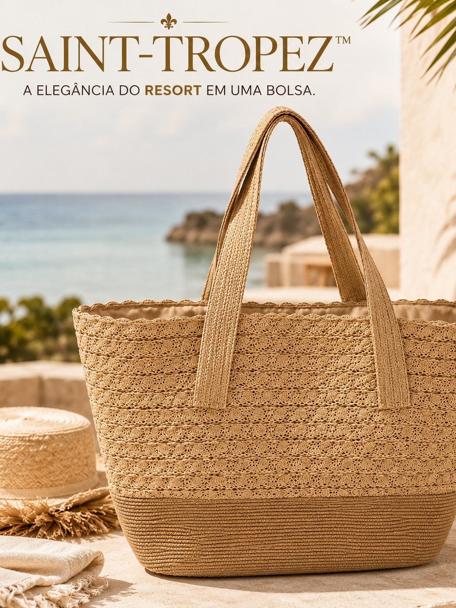 Bolsa de Praia Feminina Saint-Tropez Grande Estilo Resort