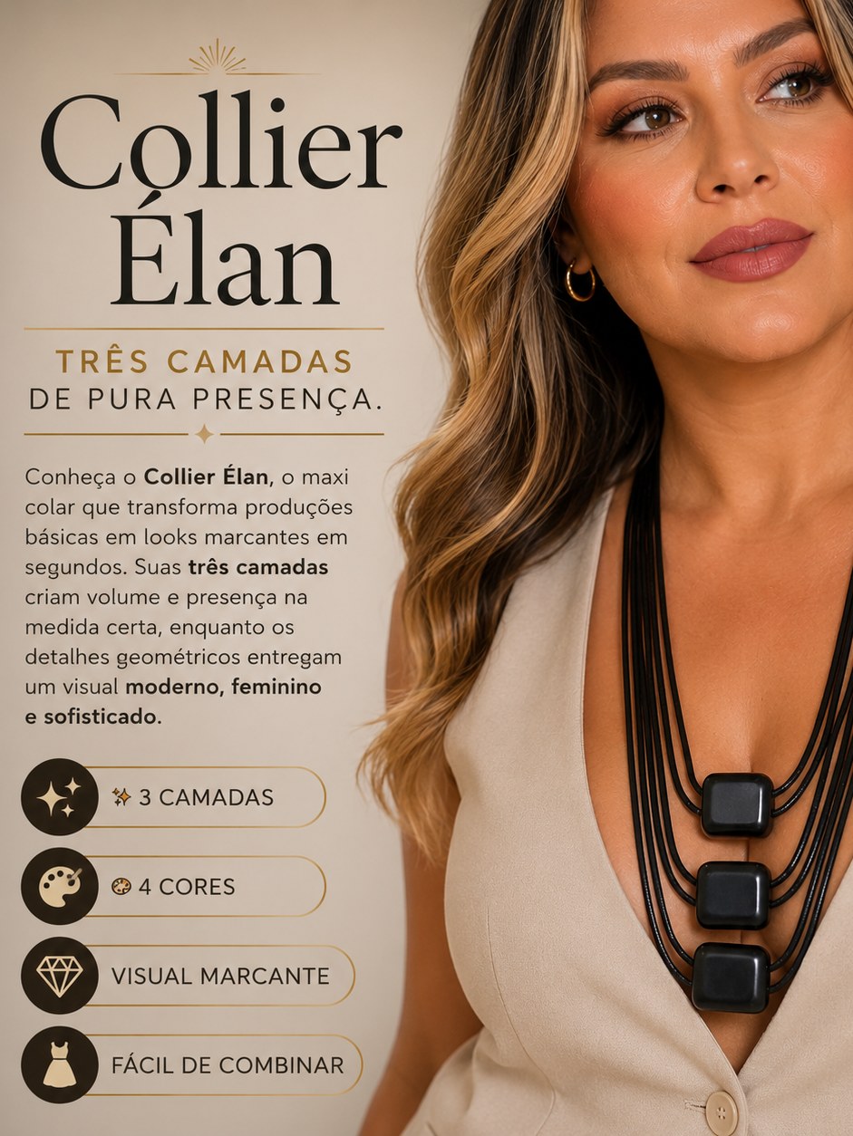 Collier Élan Maxi Colar Feminino