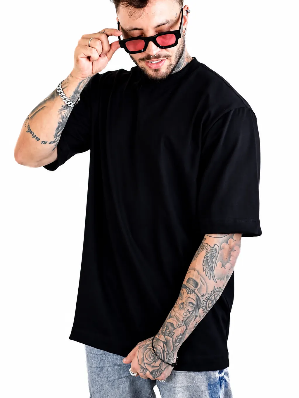 Camiseta oversized lisa fio 30.1