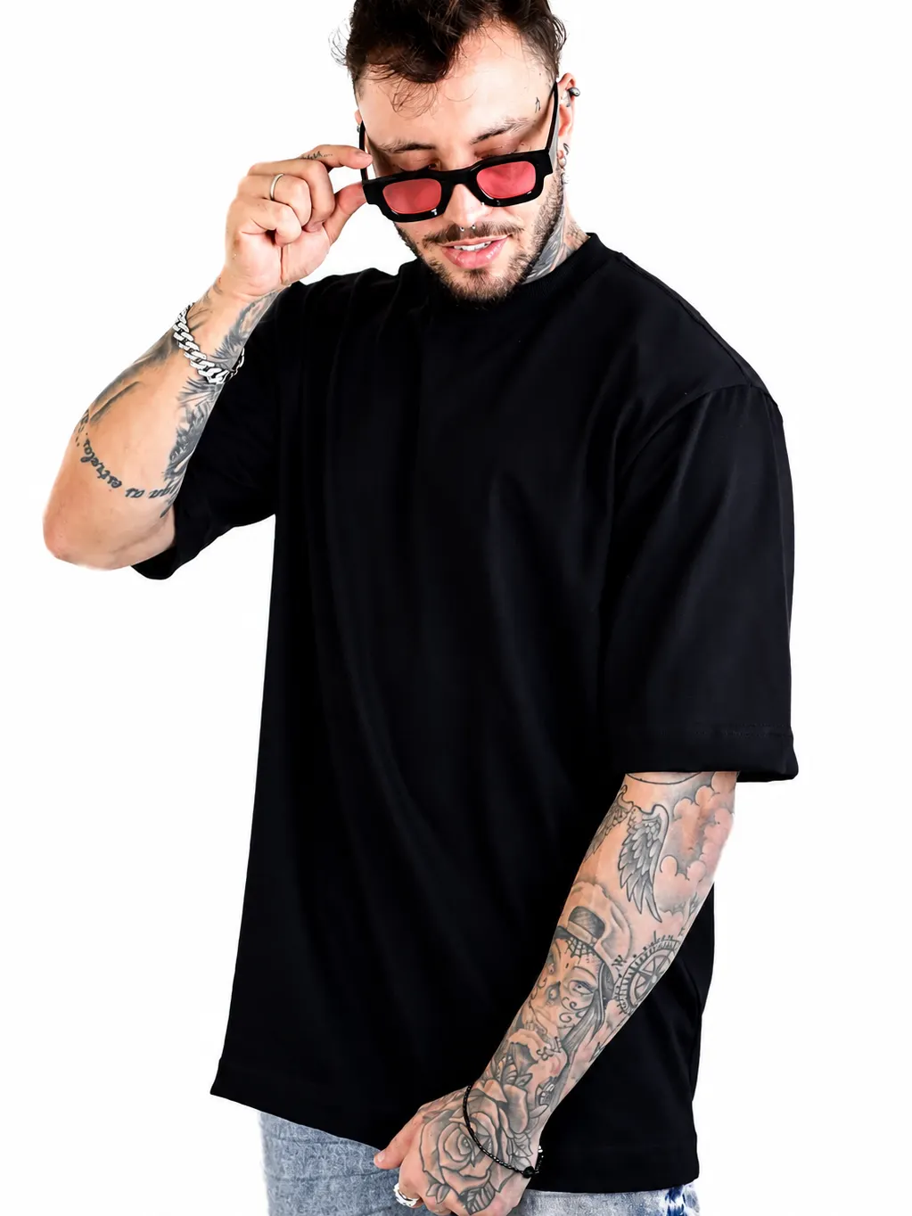 Camiseta oversized lisa fio 30.1