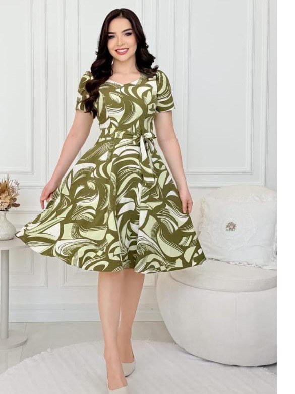 Vestido estampado Midi godê