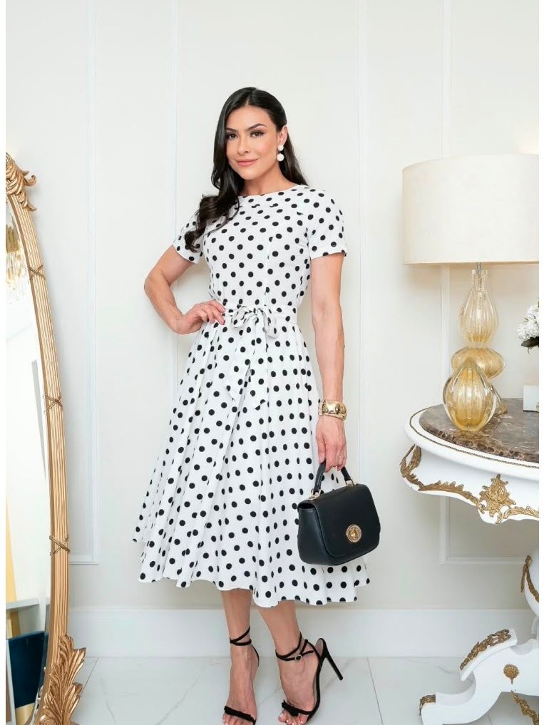 Vestido poá