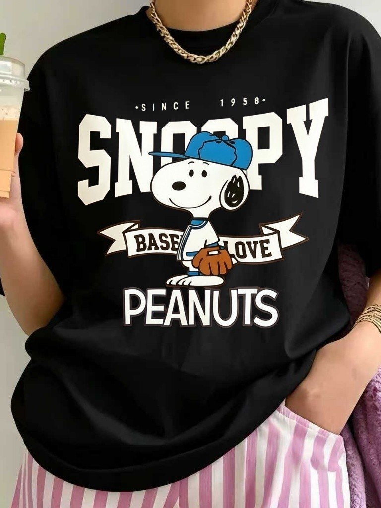 Camiseta Masculina Malha Premium 100% Algodão SnoopyYC6074