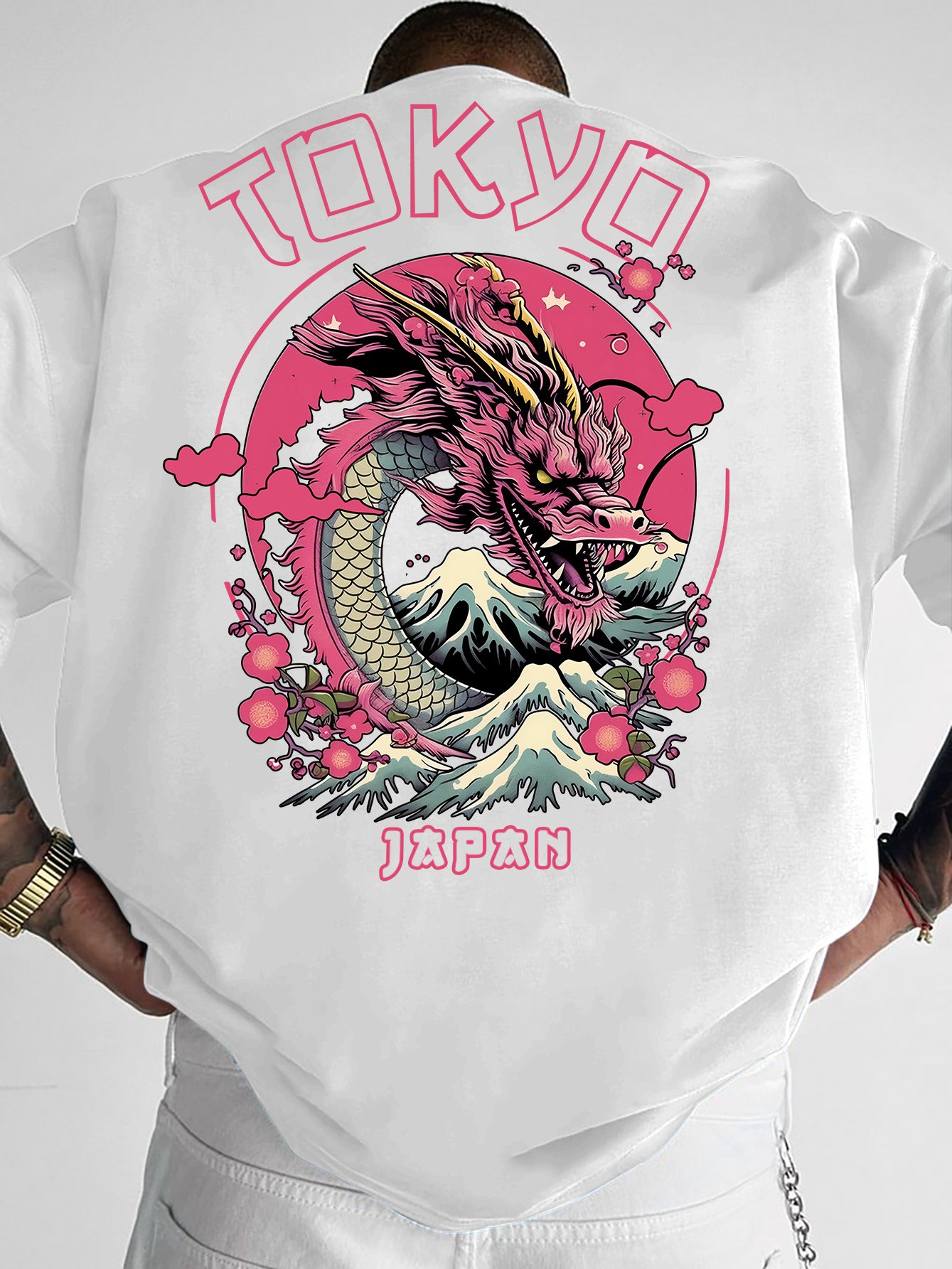 Camiseta Masculina com Estampa Dragon