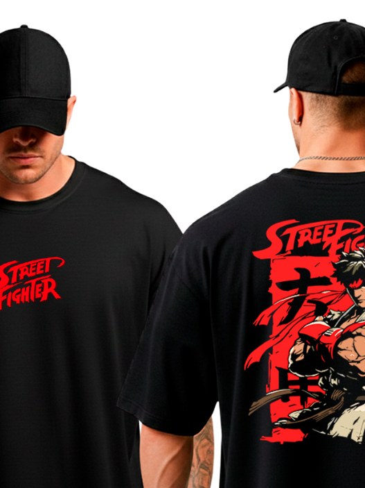 Camiseta Masculina 100% Algodão Street FighteRYC6446