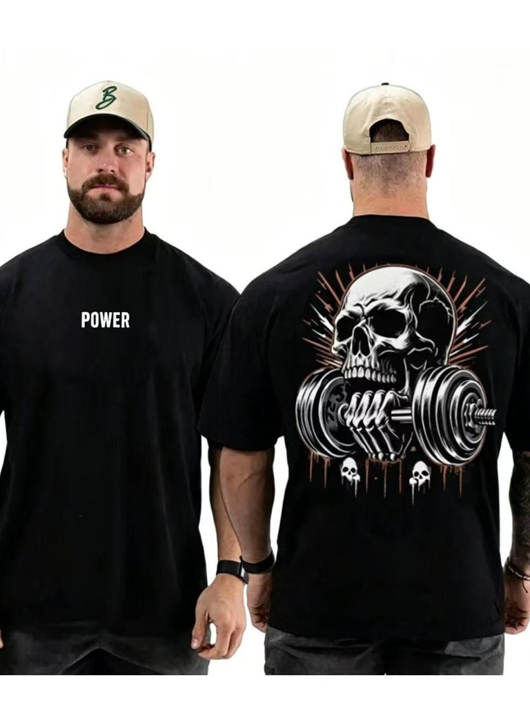 Camiseta Academia Maromba Caveira OversizedYC7946
