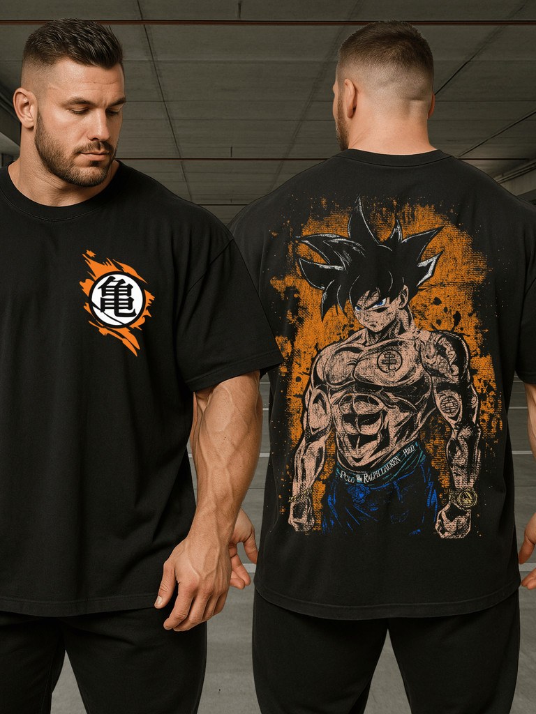 Camiseta oversized 100% Algodão Unissex Estampa Dragon Ball