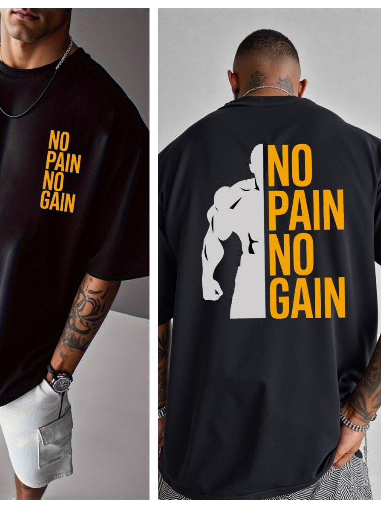 Camiseta 100% Algodão Treino Academia Sem Dor Sem Ganho