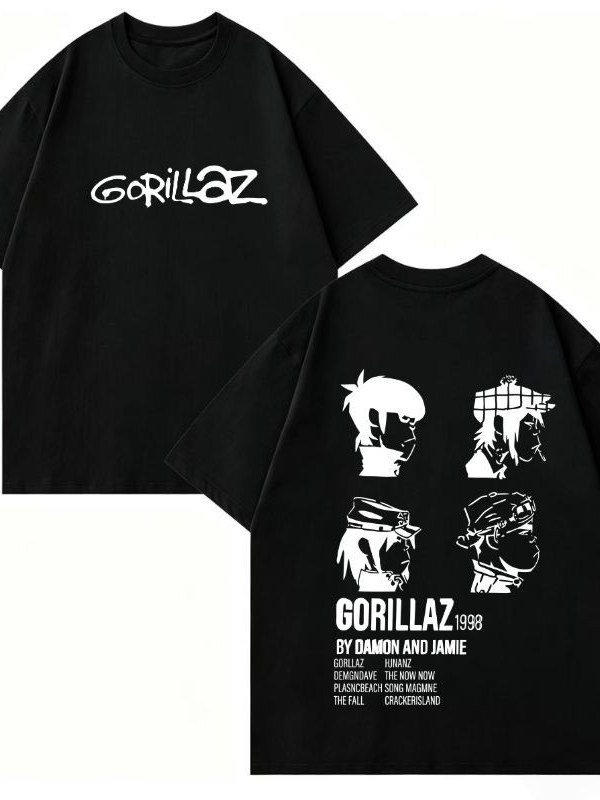 Camiseta Masculina 100% Algodão Gorillaz8079