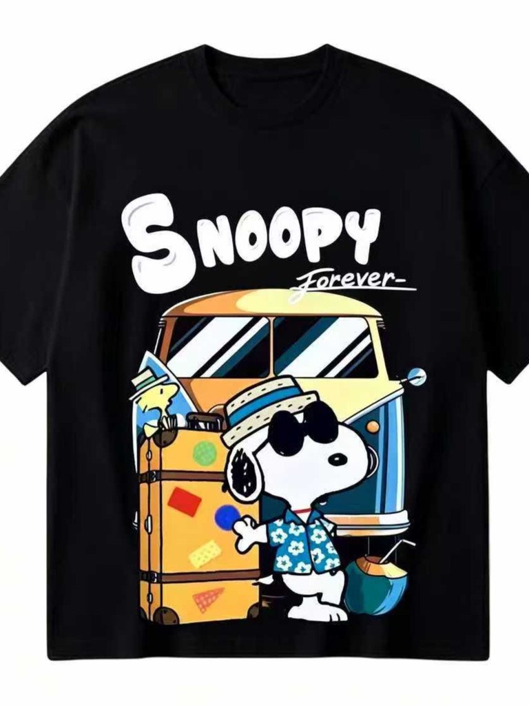 Camiseta 100% Algodão Oversized SnoopyYC6040