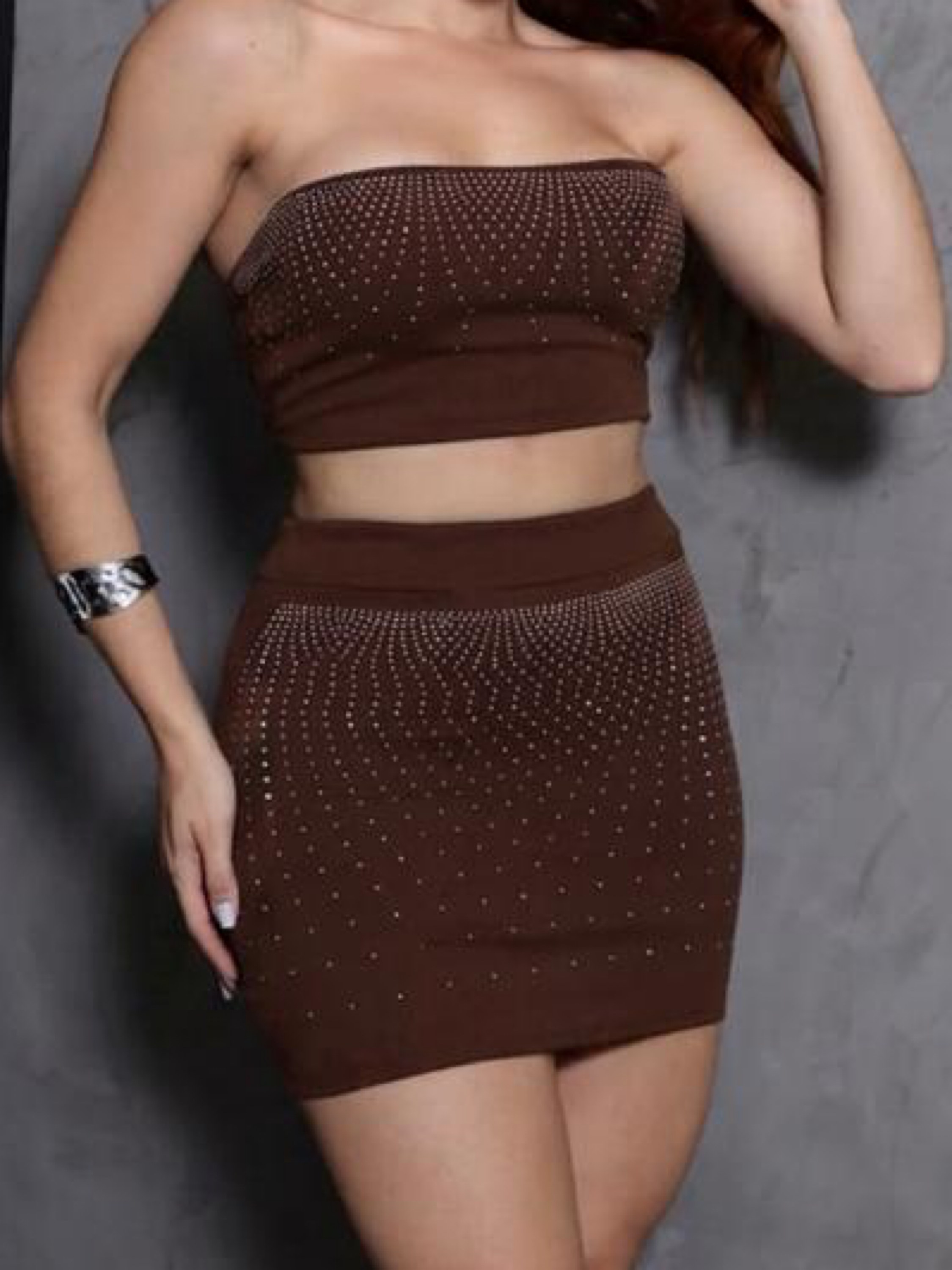 Conjunto Tomara que caia tecido anarruga