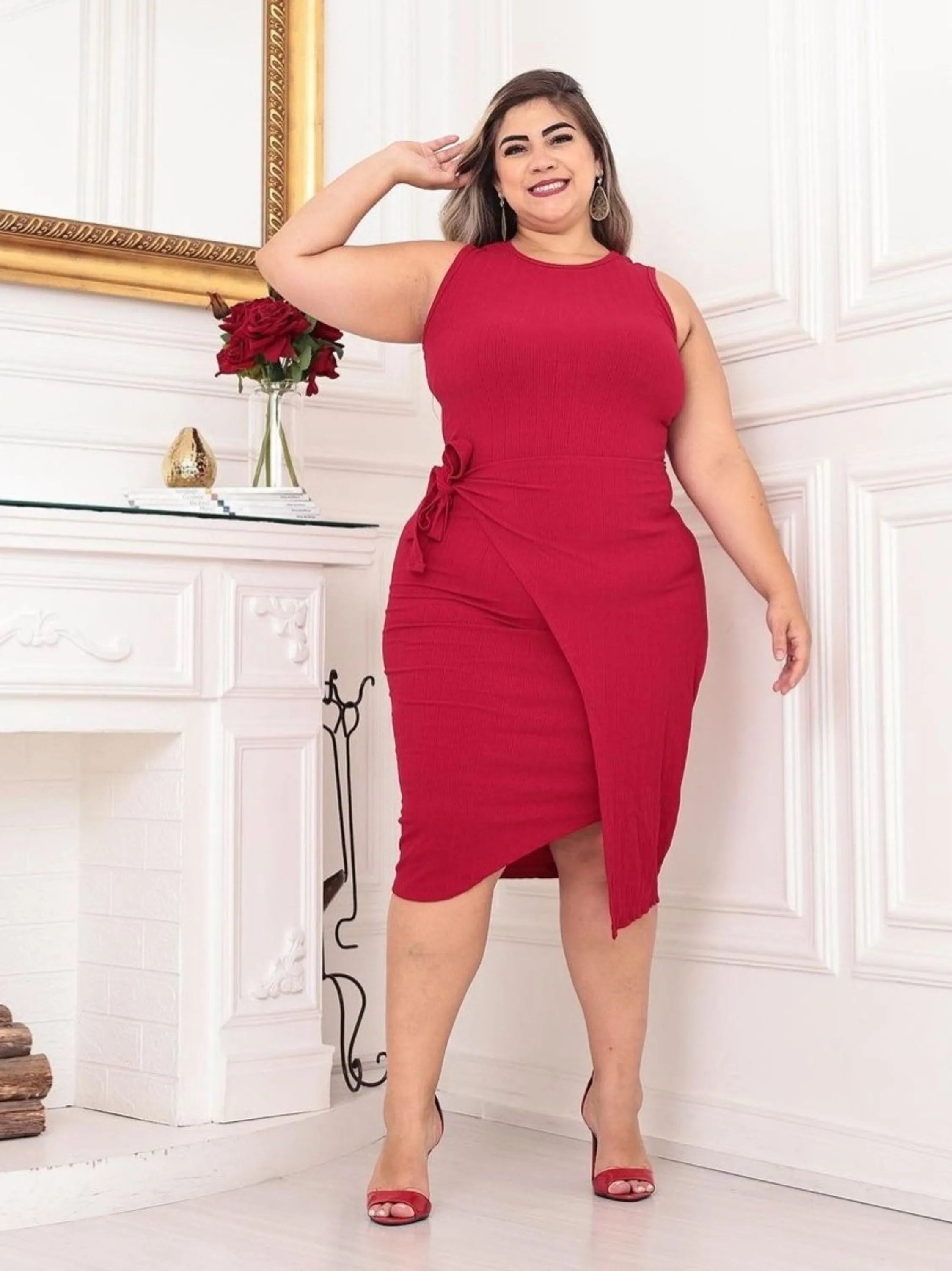 Vestido Canelado Premium Maria Plus size