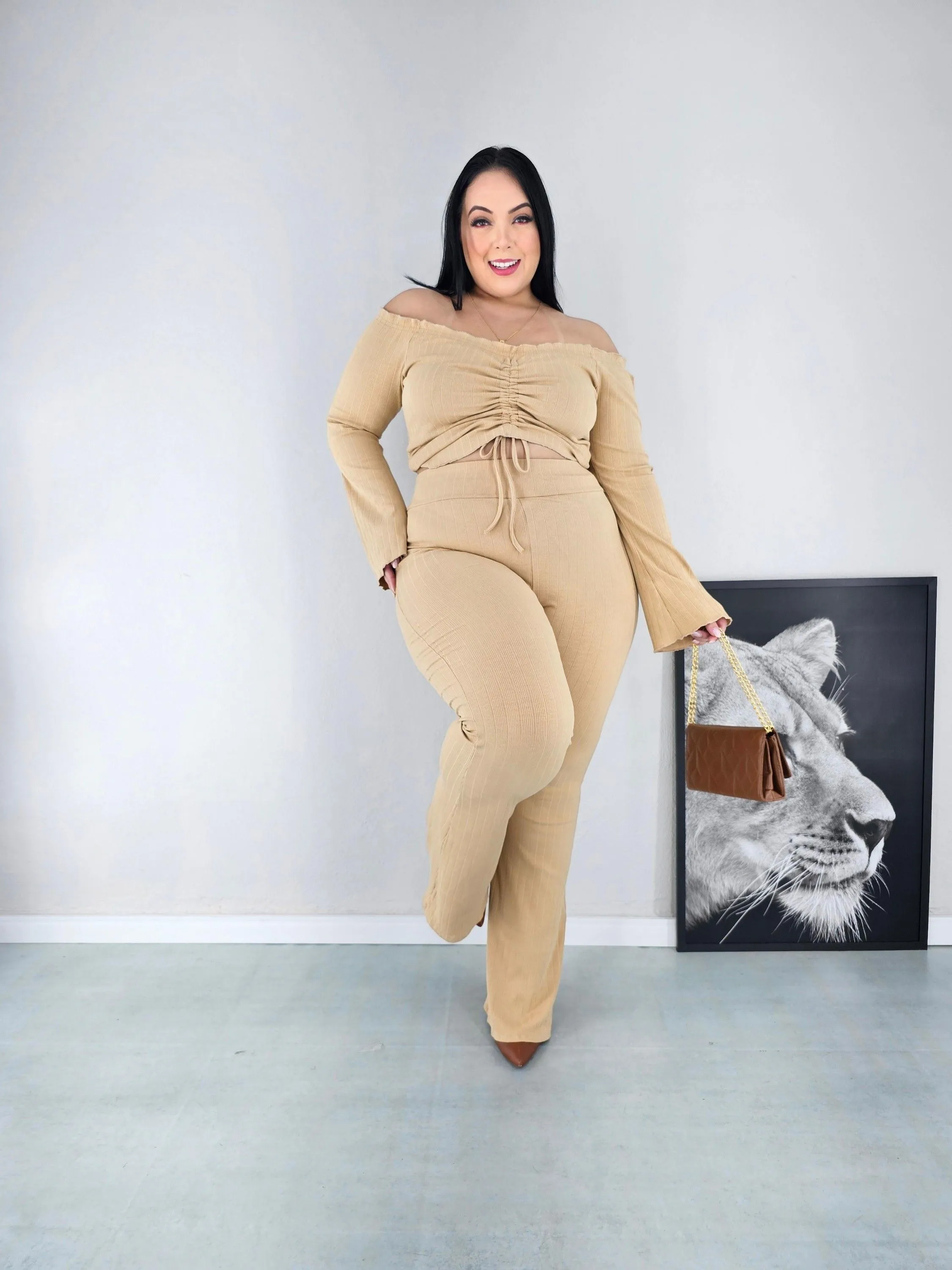 Conjunto Canelado Premium Ciganinha Plus size