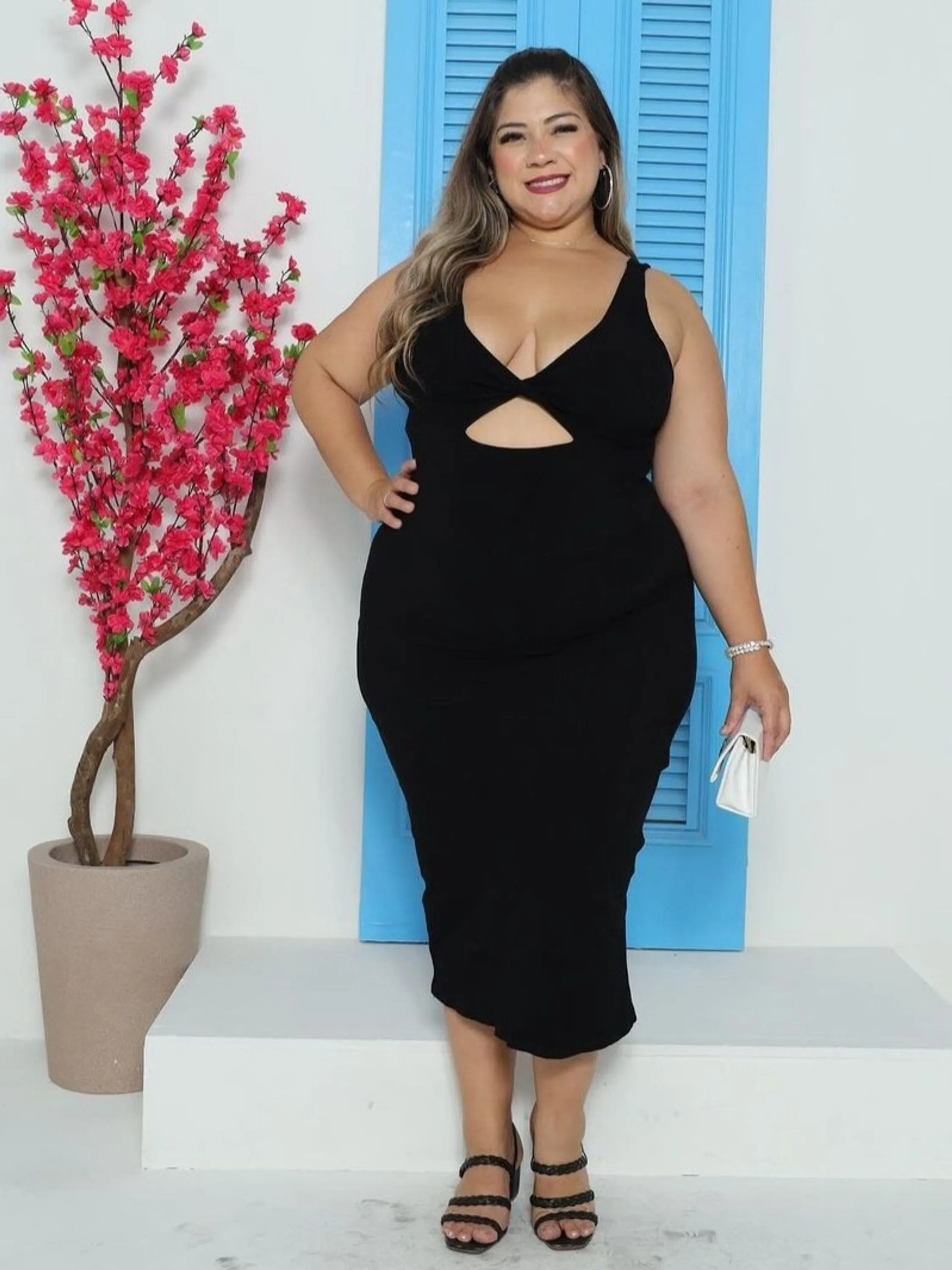 Vestido Canelado Premium Elisa Plus size