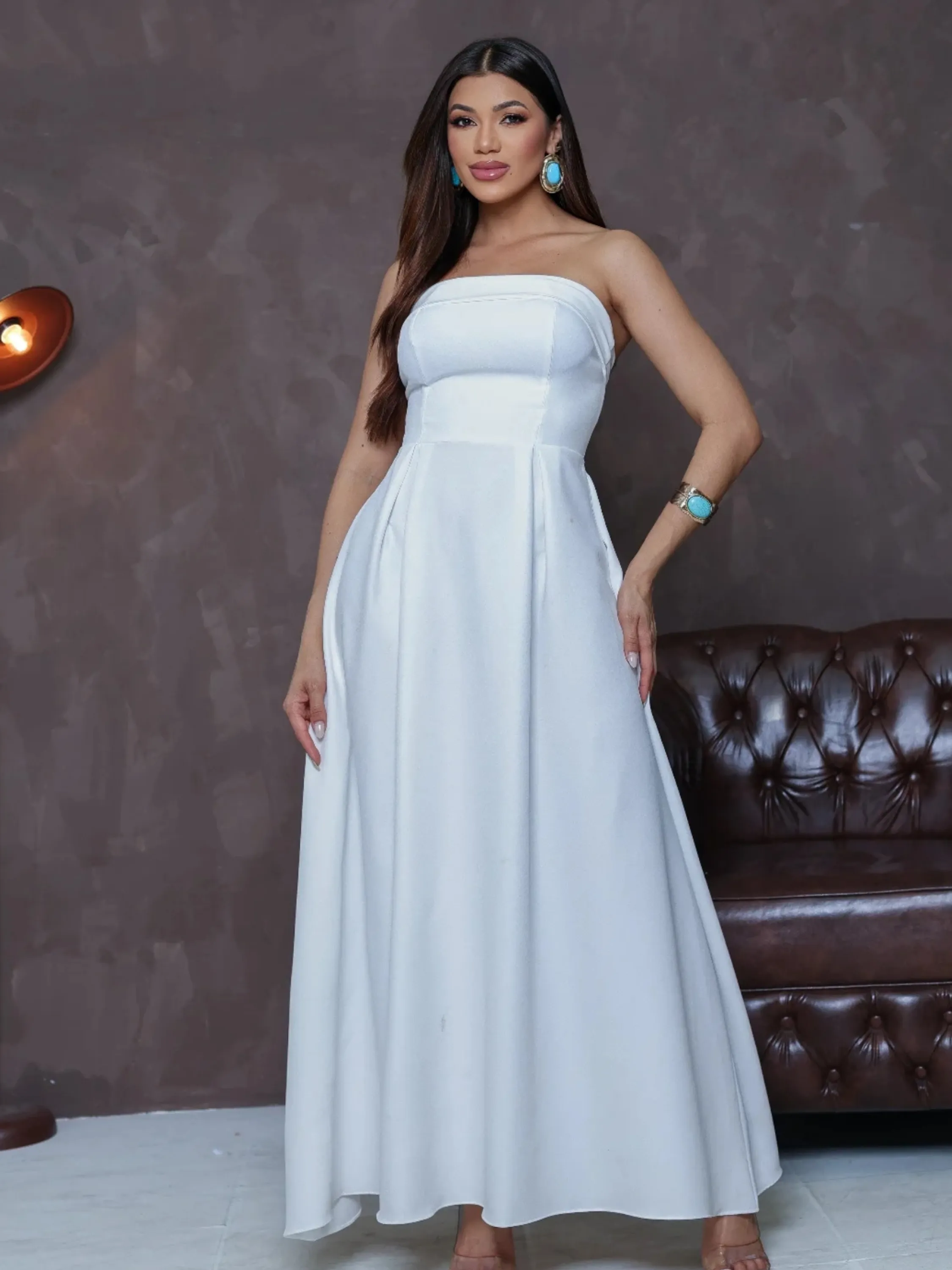 VESTIDO ALFAIATARIA TOMARA Q CAIA