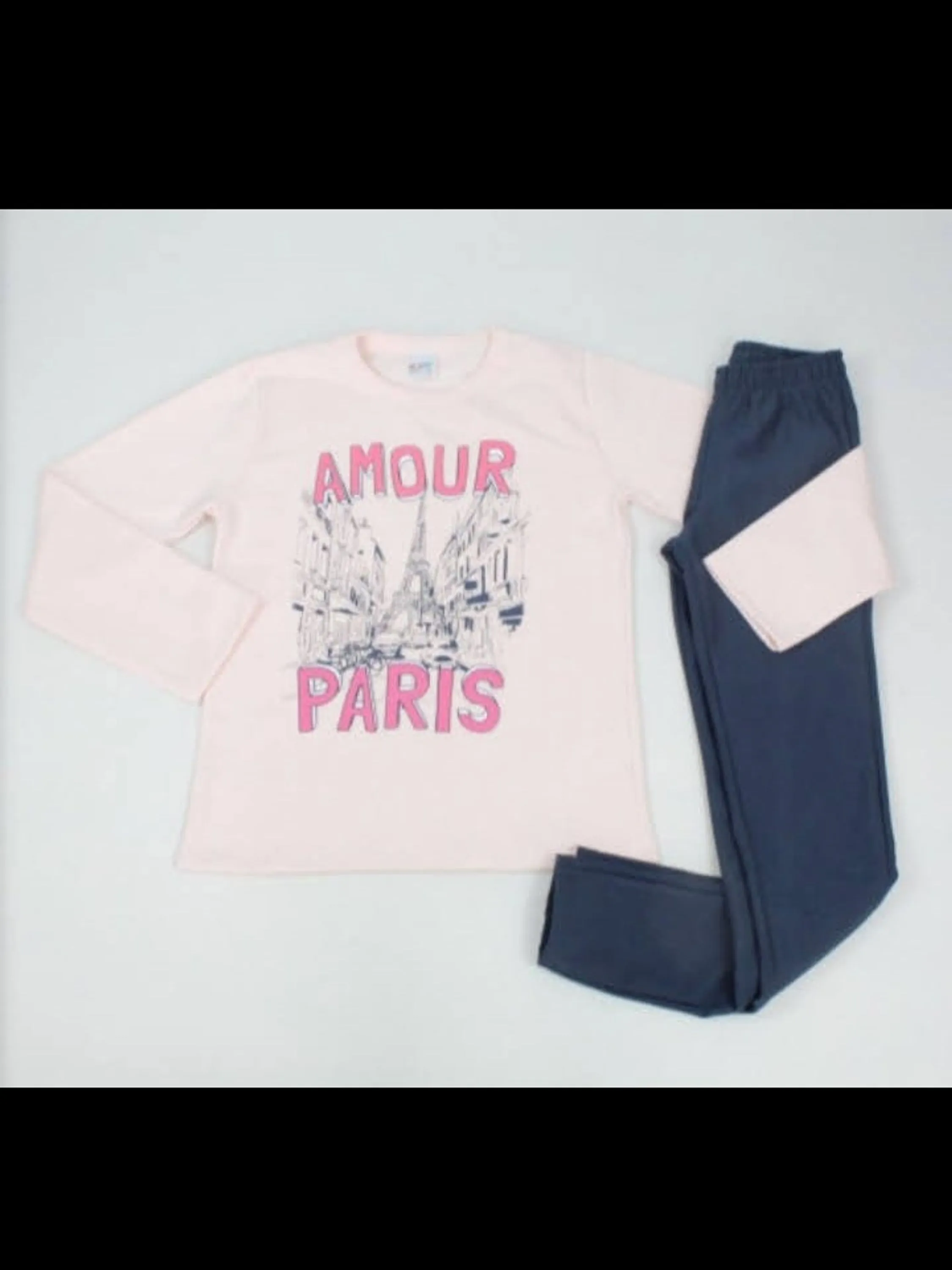 Conjunto Infantil com legging peluciado