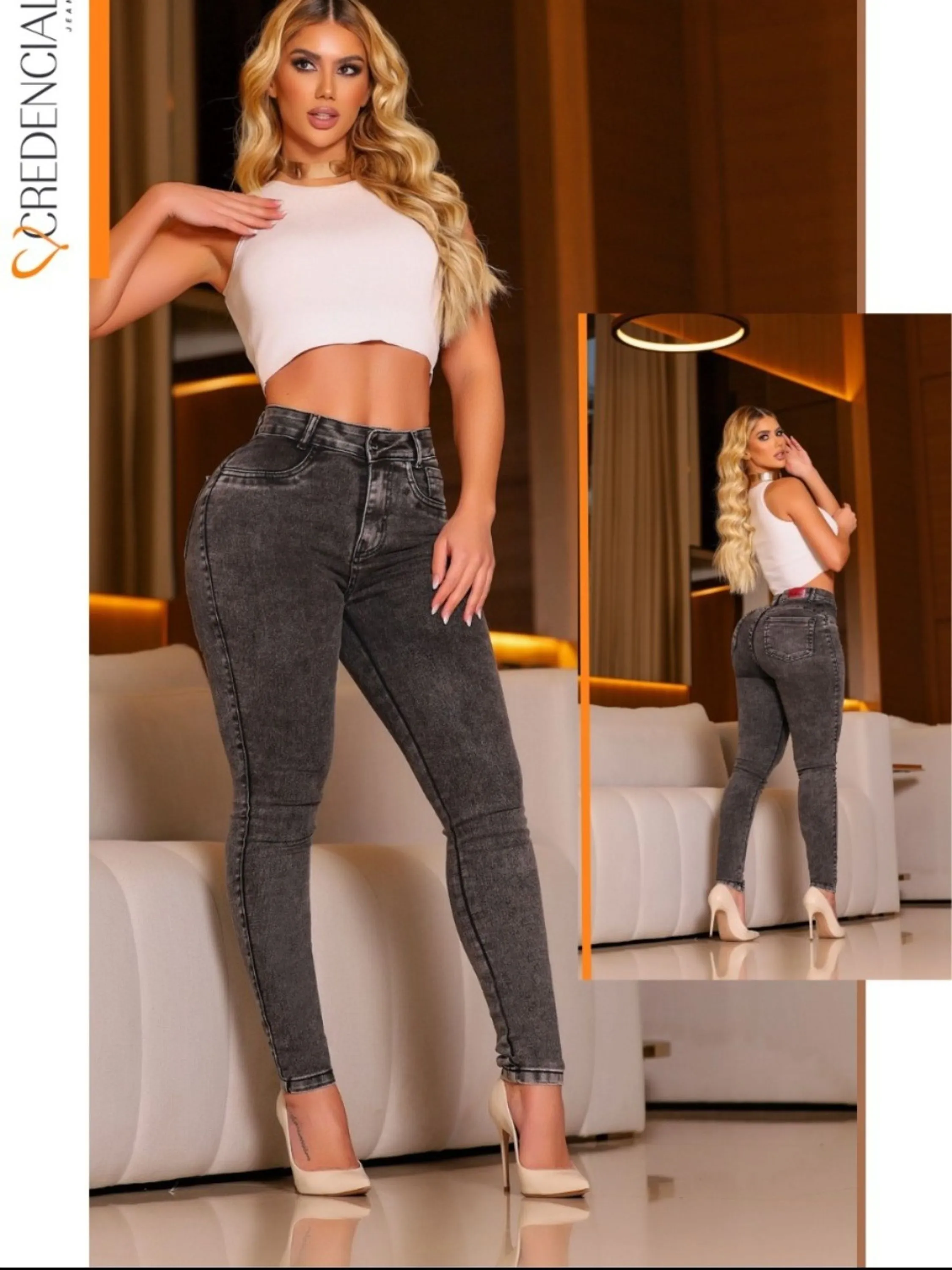 Calça Jeans Skinny Cintura Alta