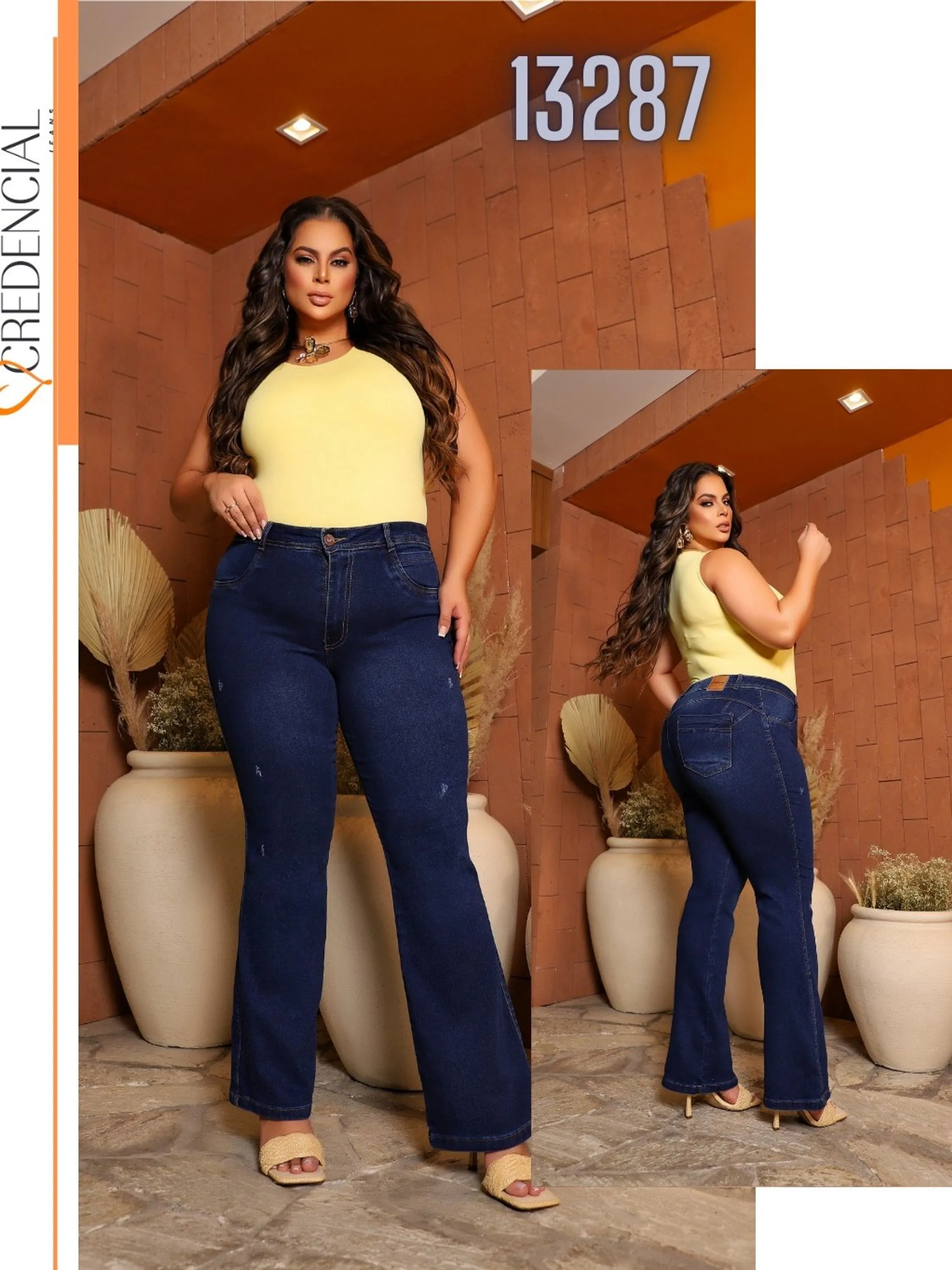 Calça Jeans flare Plus Size