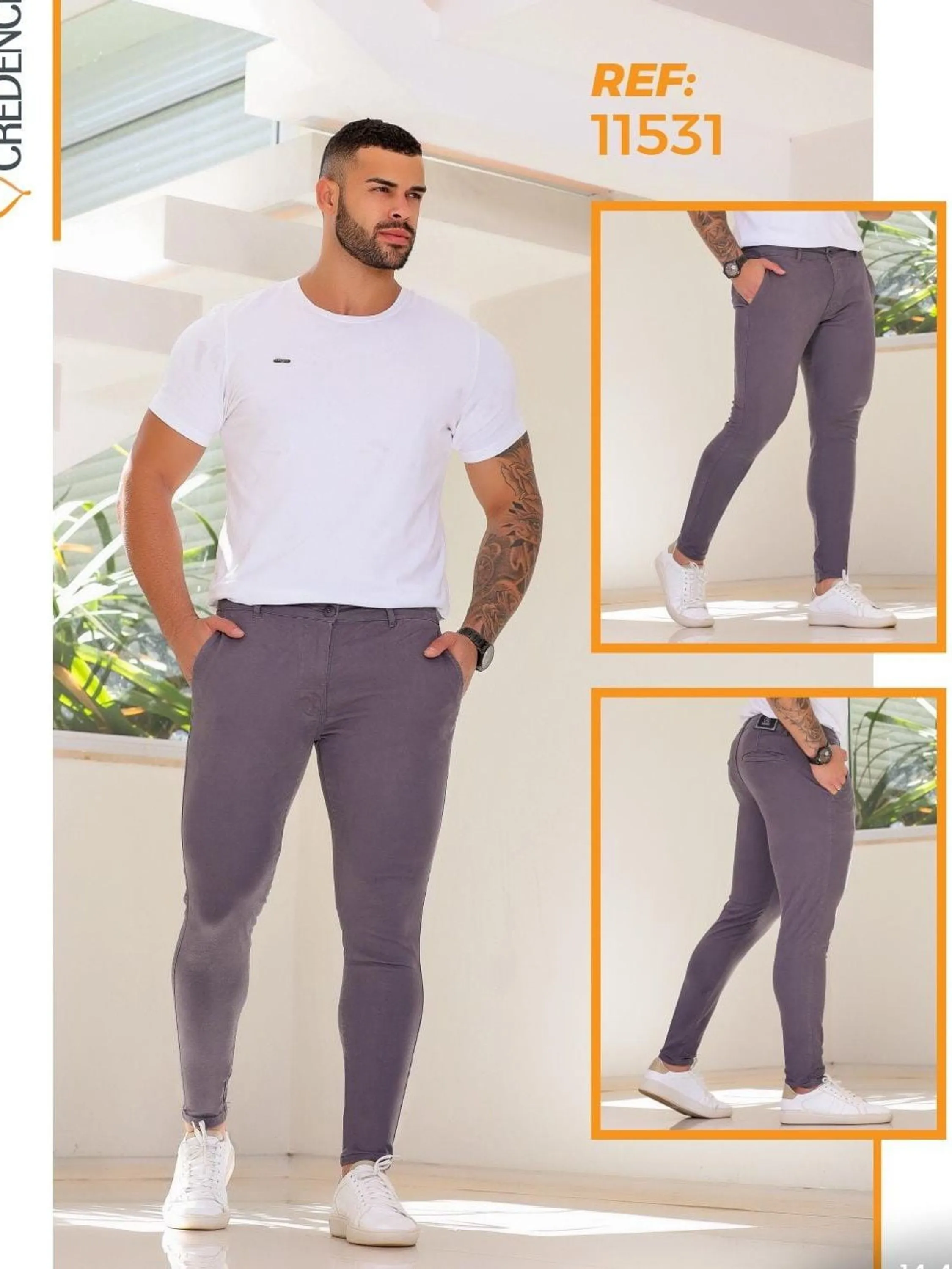 Calça Masculina Skim de sarja Credencial Jenas