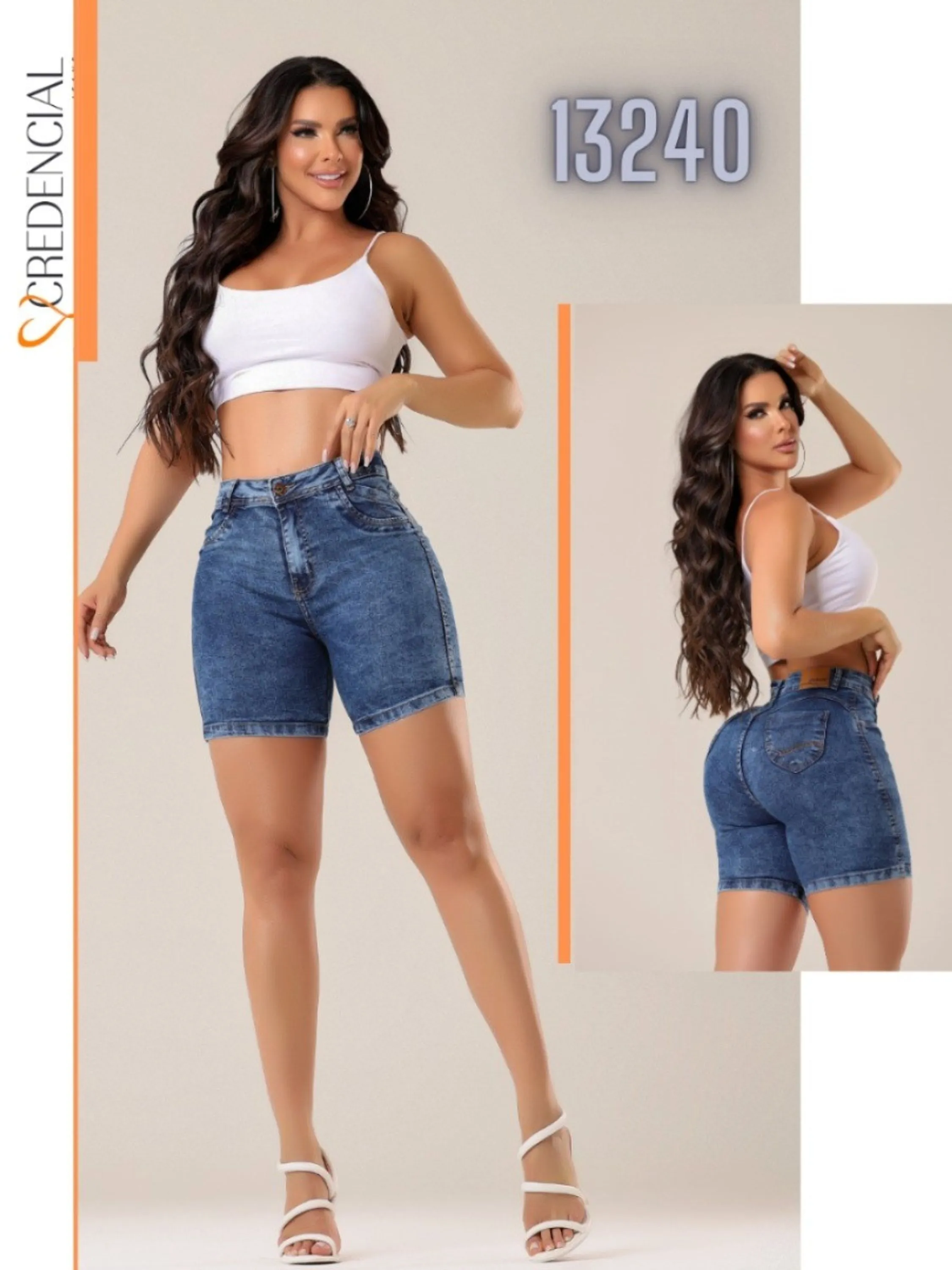 Shorts Feminino Meia Coxa